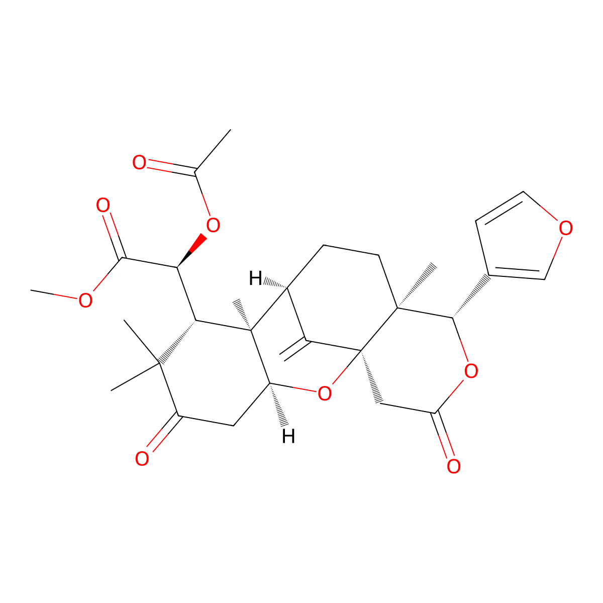 Methyl 6-acetoxyangolensate molecular structure, CAS 16566-88-4