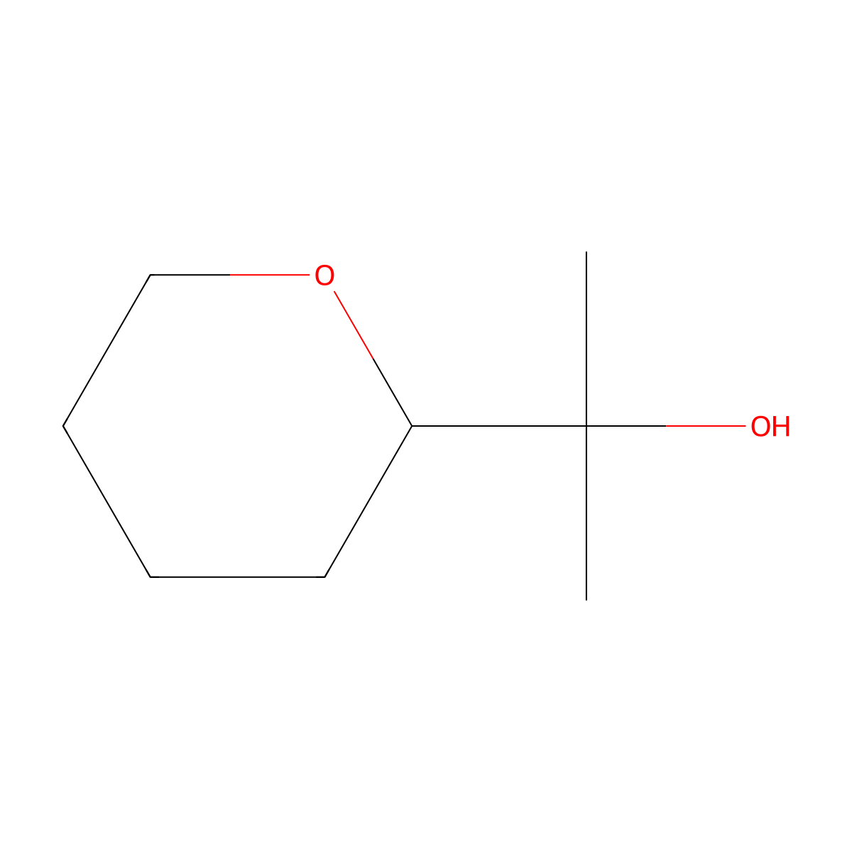 2-(Oxan-2-yl)propan-2-ol molecular structure, CAS 16566-95-3