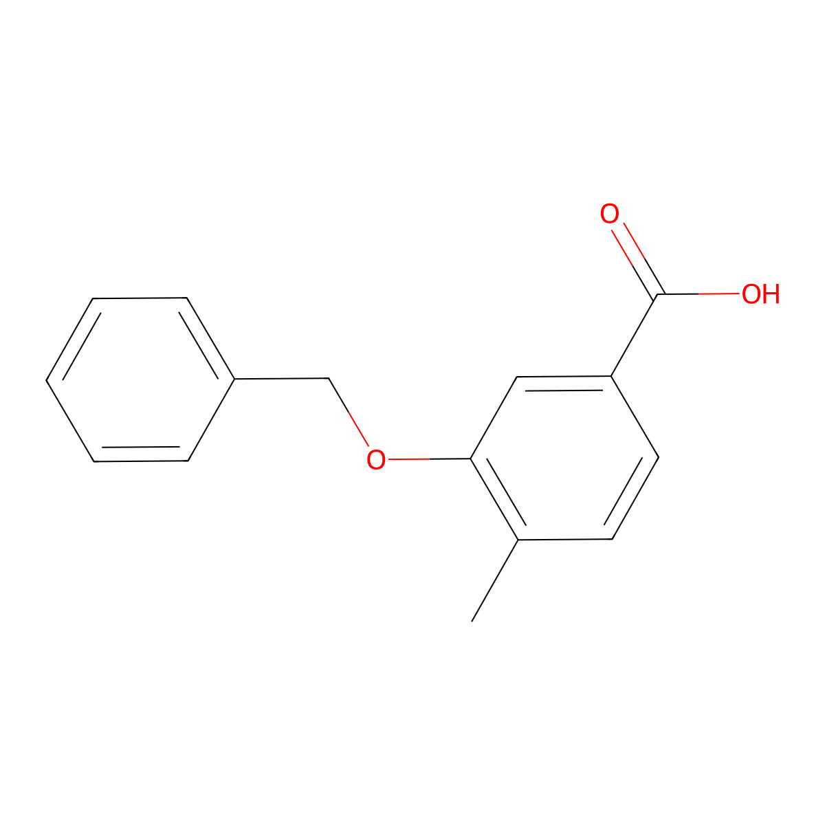 3-(Benzyloxy)-4-methylbenzoic acid molecular structure, CAS 165662-68-0