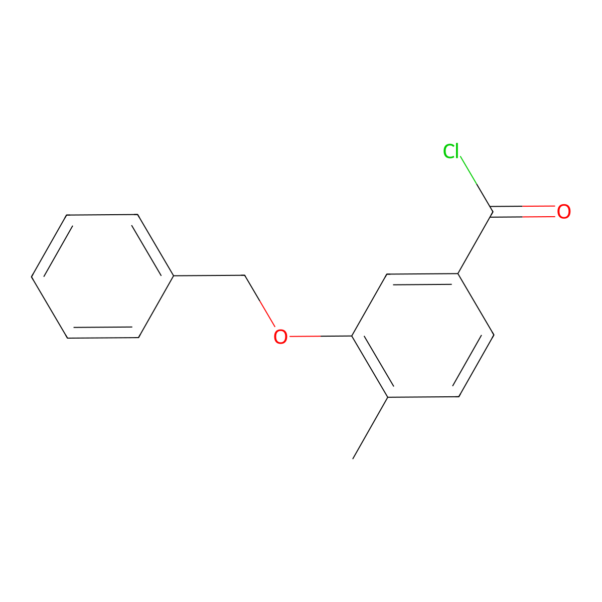 4-Methyl-3-(phenylmethoxy)benzoyl chloride molecular structure, CAS 165662-69-1