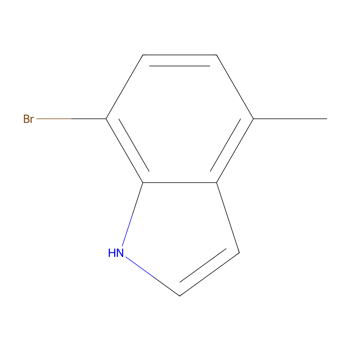 7-bromo-4-methyl-1H-indole molecular structure, CAS 165669-07-8