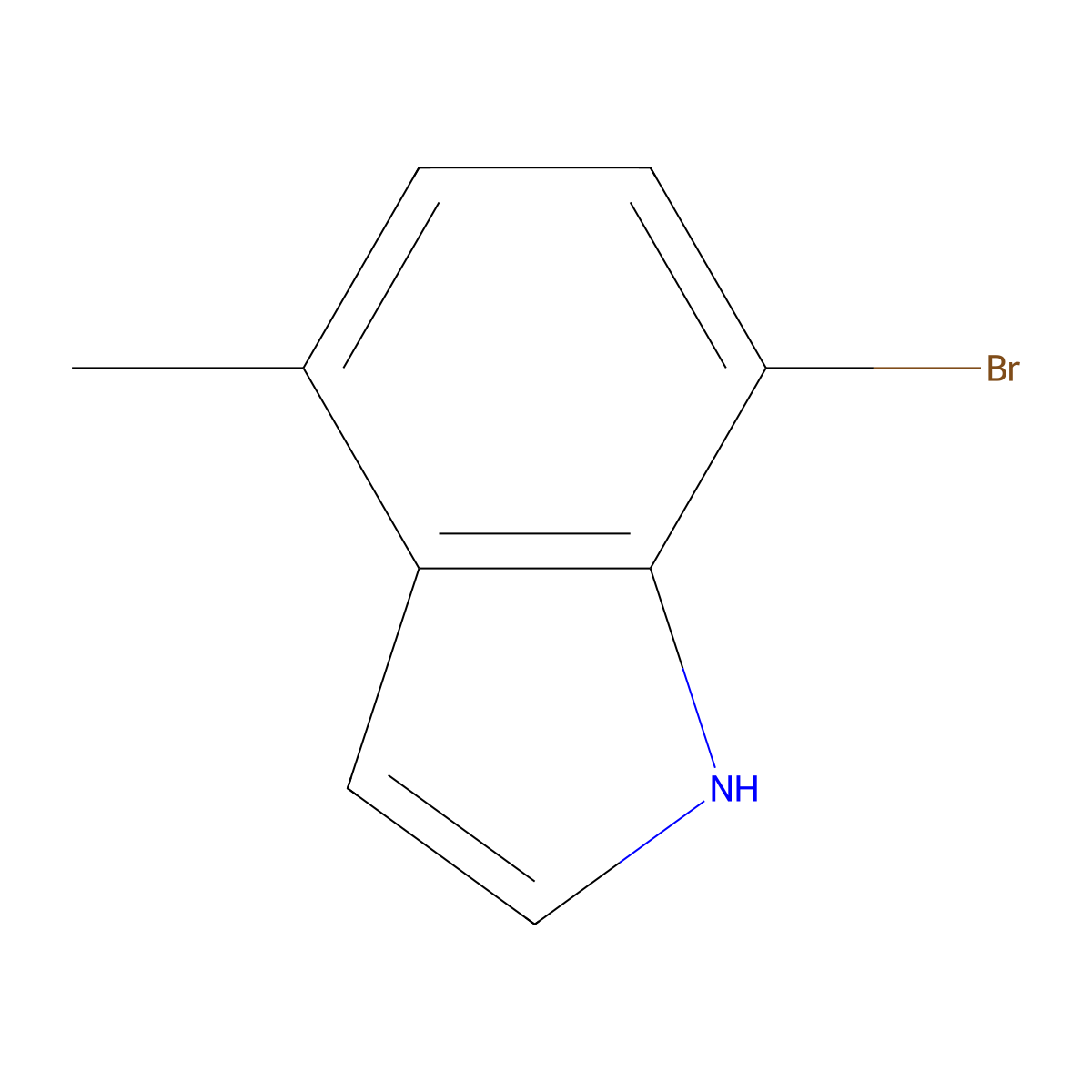 7-bromo-4-methyl-1H-indole molecular structure, CAS 165669-07-8