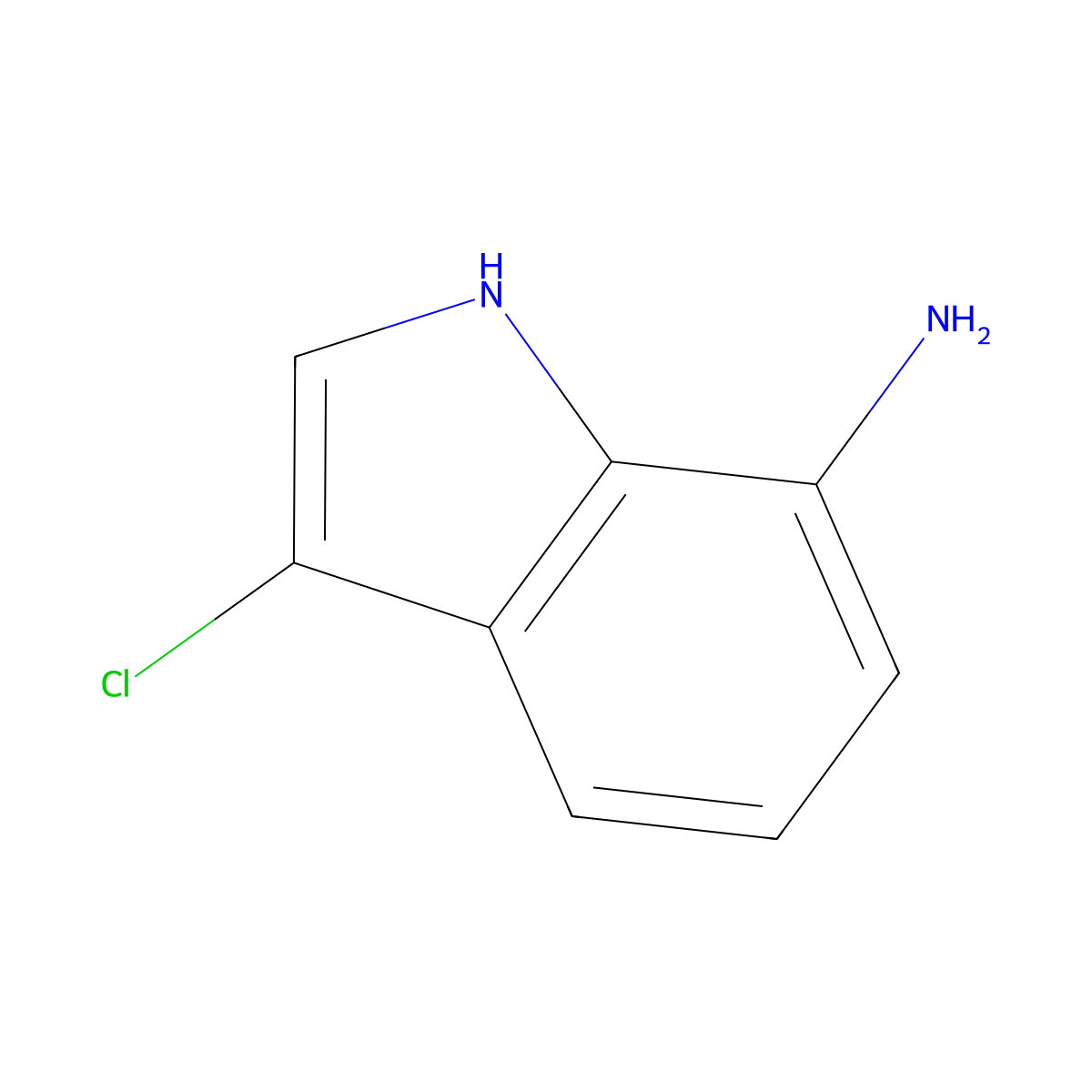 3-chloro-1H-indol-7-amine molecular structure, CAS 165669-13-6