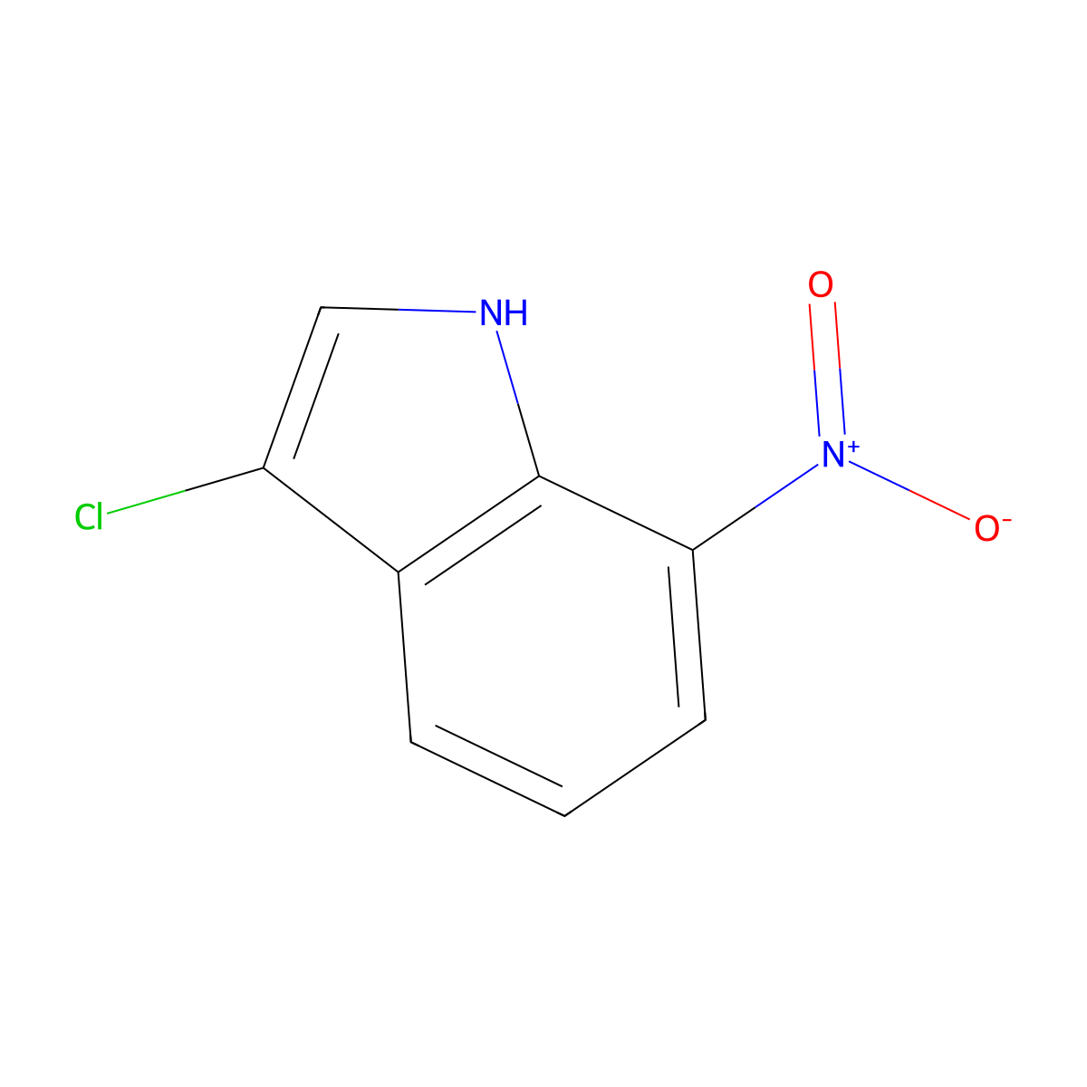 3-chloro-7-nitro-1H-indole molecular structure, CAS 165669-14-7
