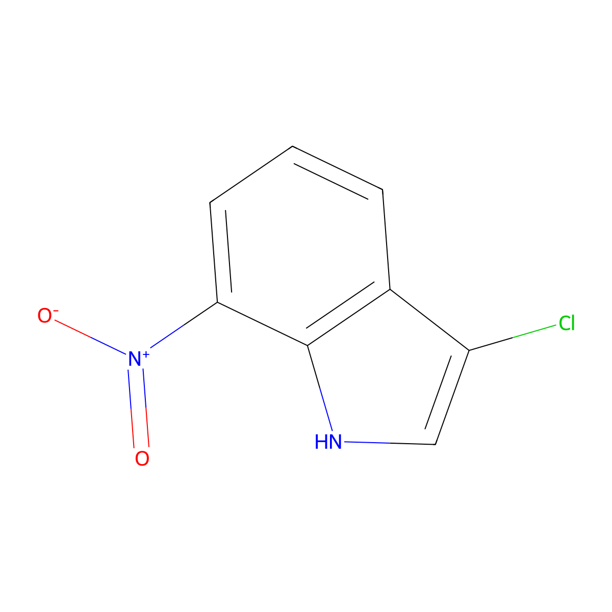 3-chloro-7-nitro-1H-indole molecular structure, CAS 165669-14-7