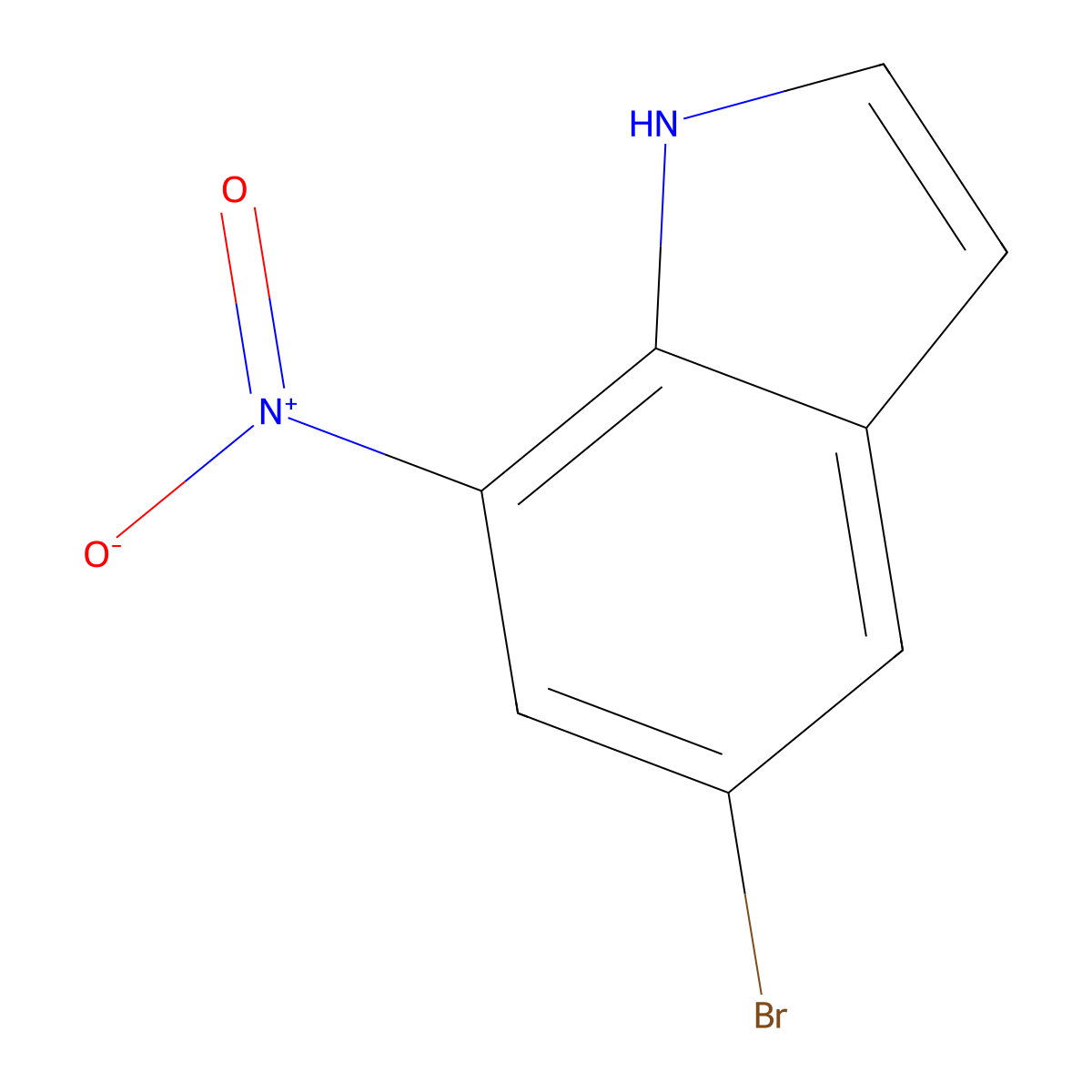 5-Bromo-7-nitro-1H-indole molecular structure, CAS 165669-16-9