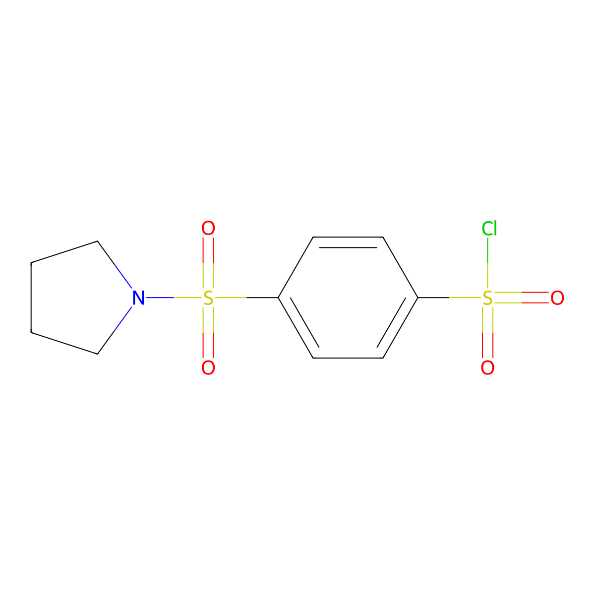 4-(Pyrrolidine-1-sulfonyl)benzene-1-sulfonyl chloride molecular structure, CAS 165669-32-9