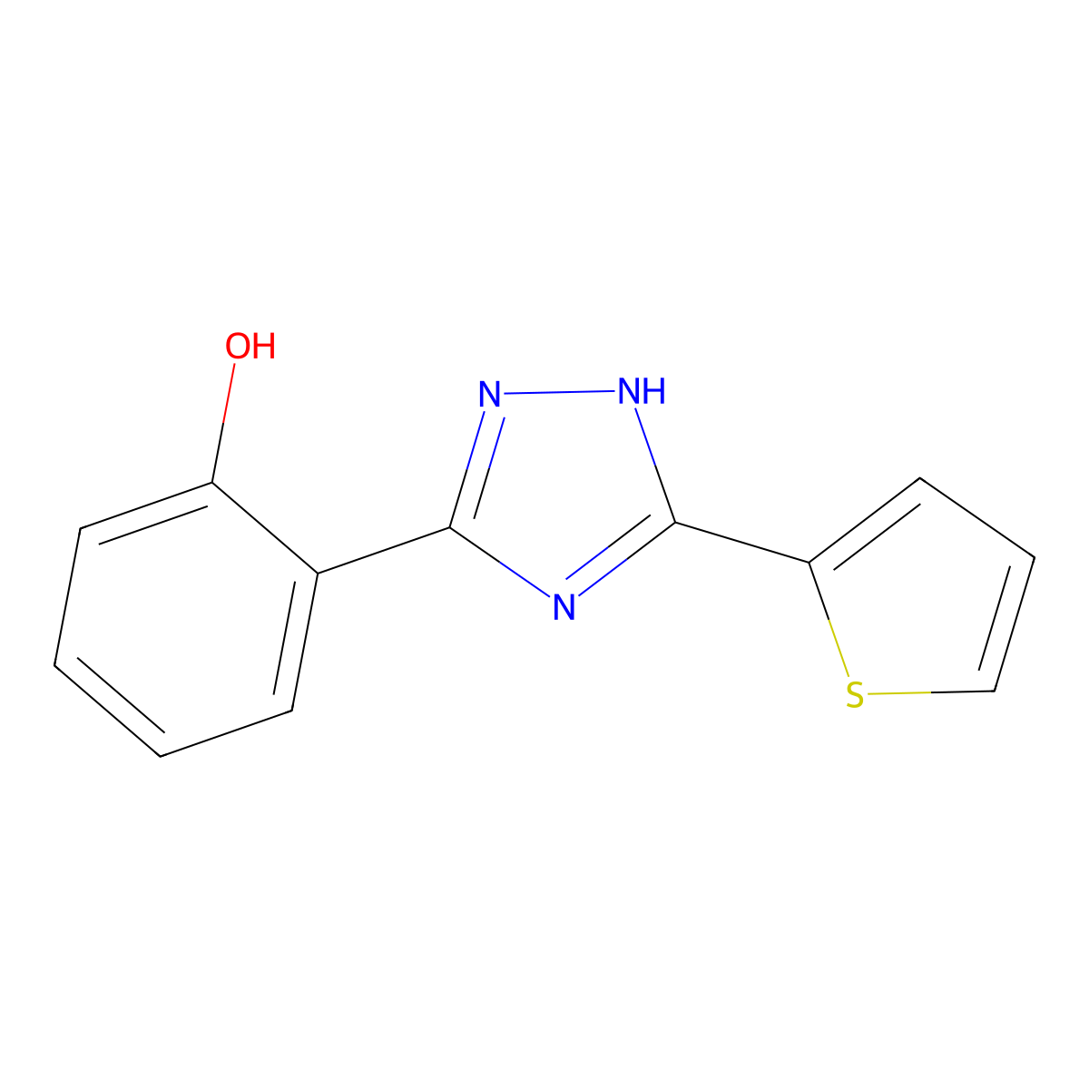 2-(5-(Thiophen-2-yl)-1H-1,2,4-triazol-3-yl)phenol molecular structure, CAS 165679-47-0