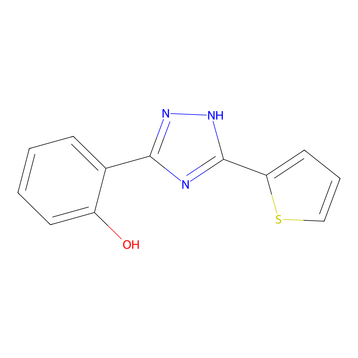 2-(5-(Thiophen-2-yl)-1H-1,2,4-triazol-3-yl)phenol molecular structure, CAS 165679-47-0