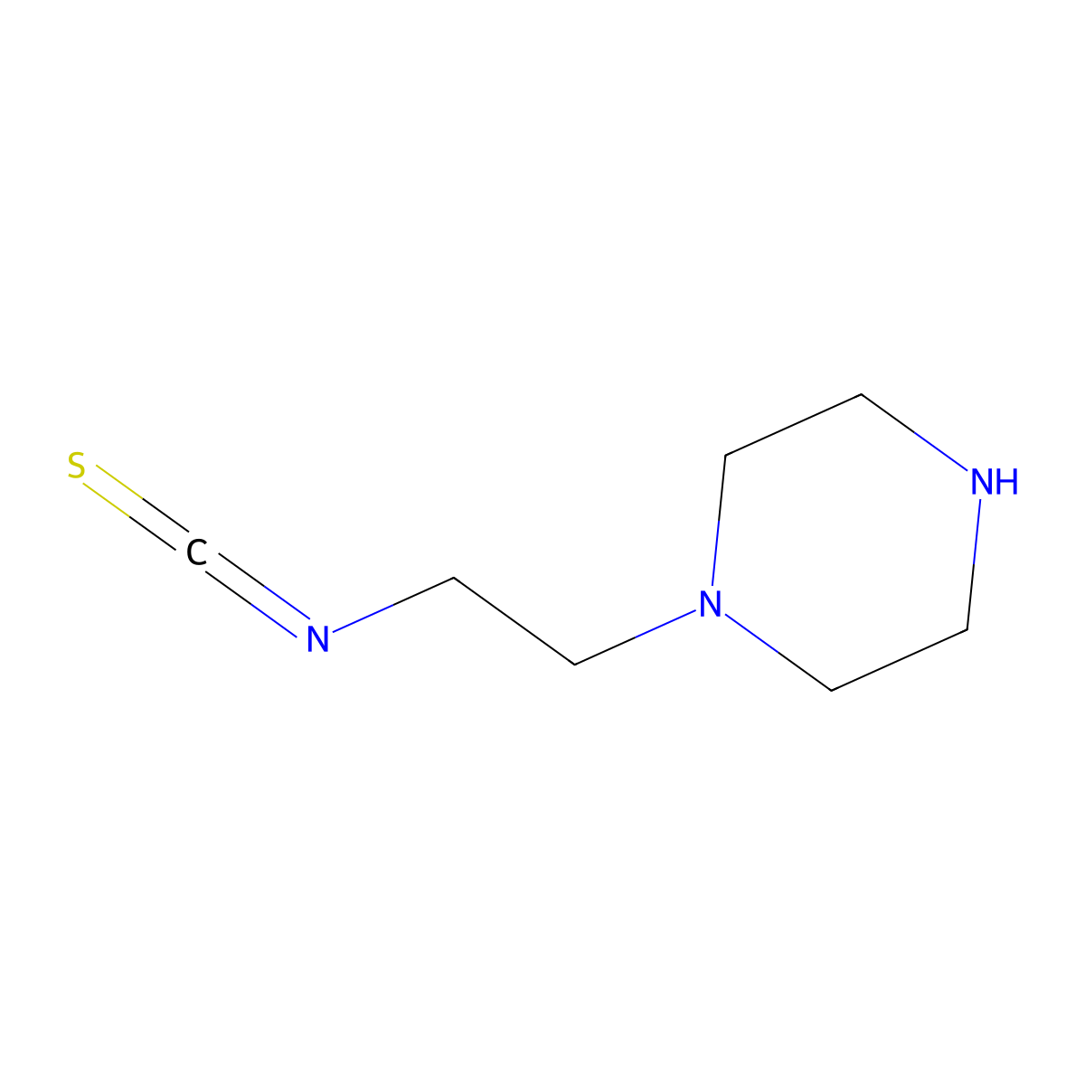 1-(2-Isothiocyanatoethyl)piperazine molecular structure, CAS 165680-21-7