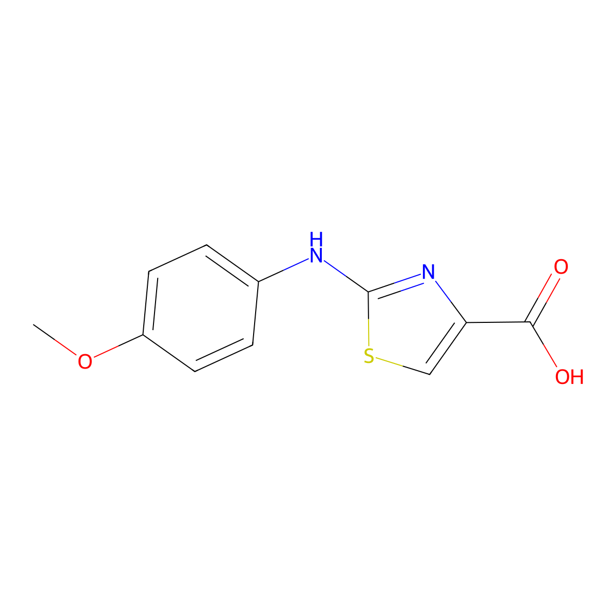 2-[(4-Methoxyphenyl)amino]-1,3-thiazole-4-carboxylic acid molecular structure, CAS 165682-75-7