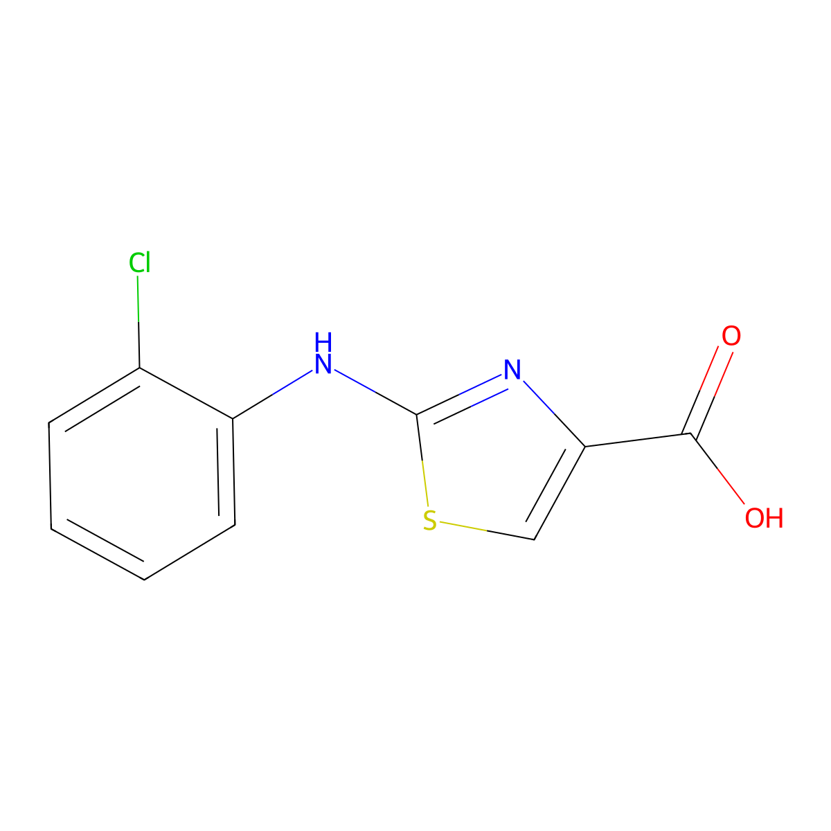 2-(2-Chloro-phenylamino)-thiazole-4-carboxylic acid molecular structure, CAS 165682-81-5