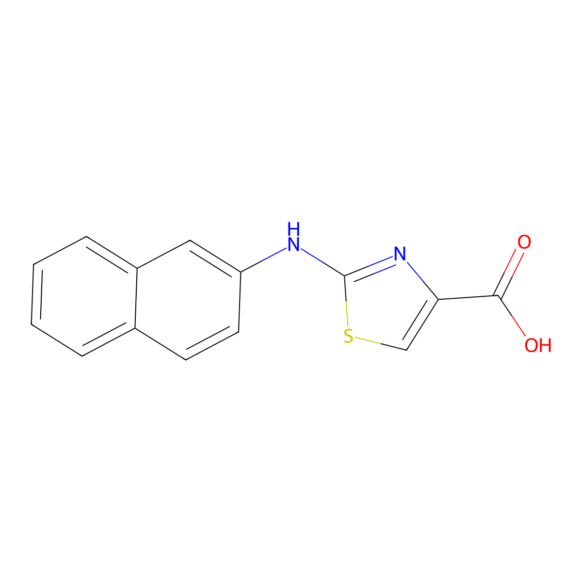 2-(2-Naphthalenylamino)-4-thiazolecarboxylic acid molecular structure, CAS 165682-88-2