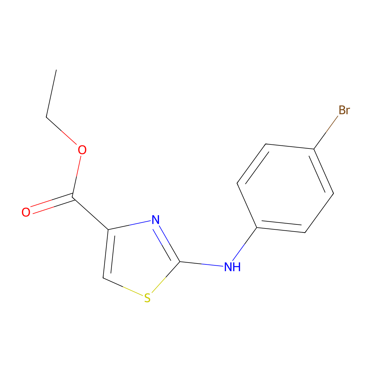 2-(4-Bromoanilino)thiazole-4-carboxylic acid ethyl ester molecular structure, CAS 165682-91-7