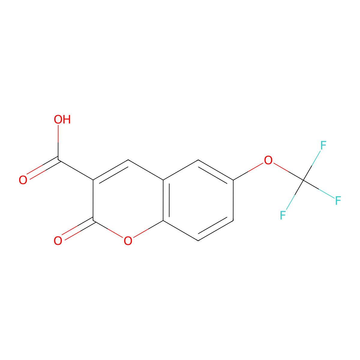 6-(Trifluoromethoxy)-2-oxo-2H-chromene-3-carboxylic acid molecular structure, CAS 165685-08-5