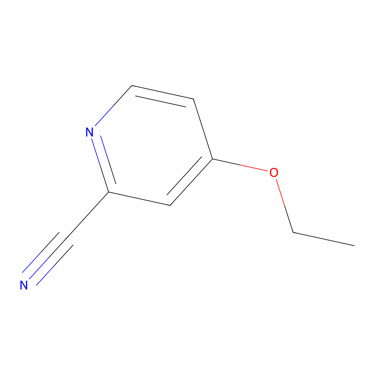 4-Ethoxypicolinonitrile molecular structure, CAS 16569-02-1