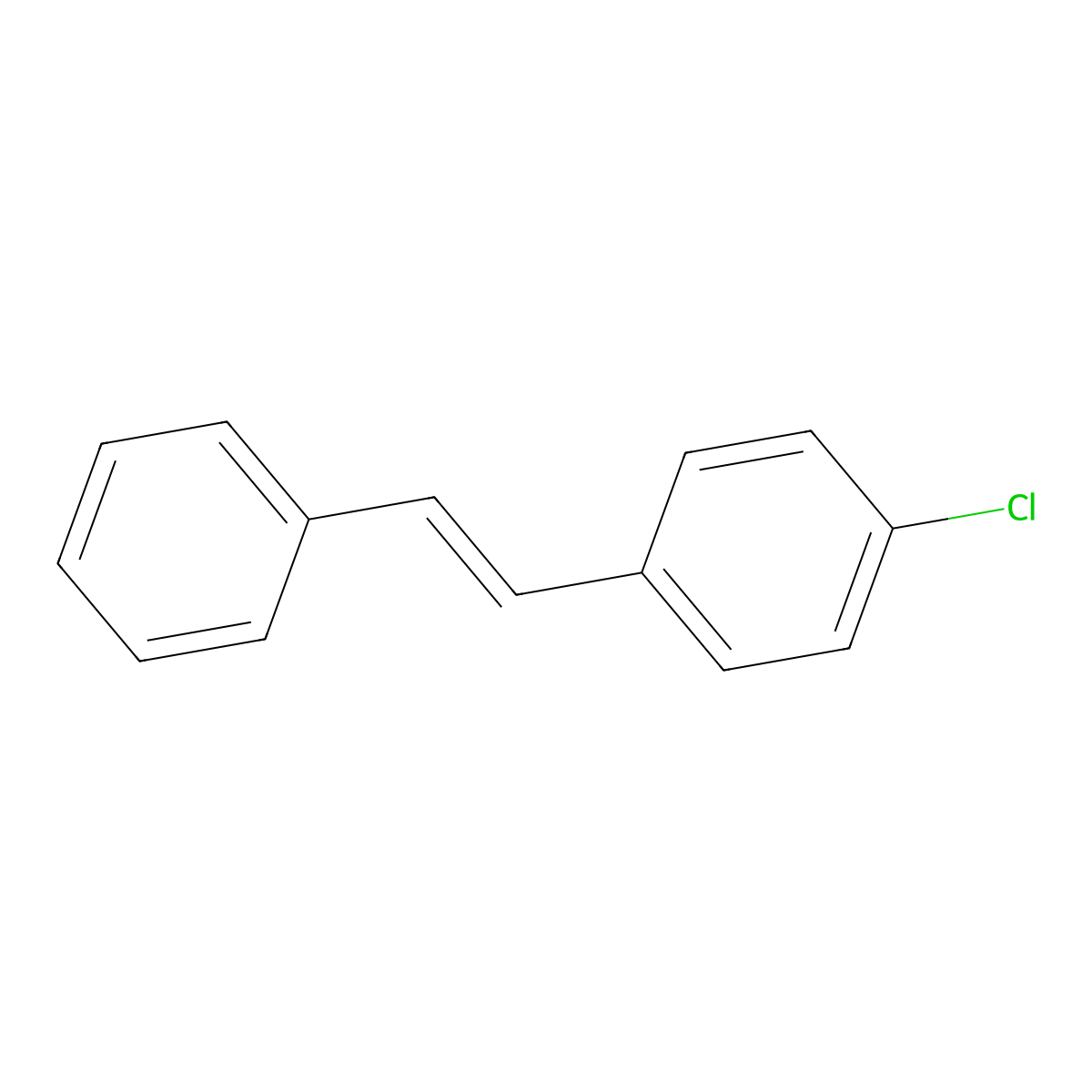 1-Chloro-4-(2-phenylethenyl)benzene molecular structure, CAS 1657-49-4
