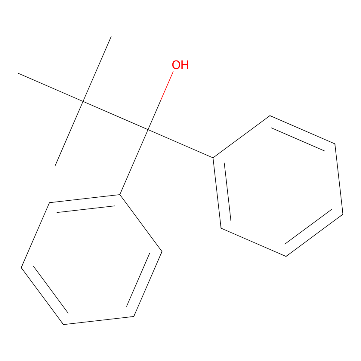 tert-Butyldiphenylmethanol molecular structure, CAS 1657-60-9