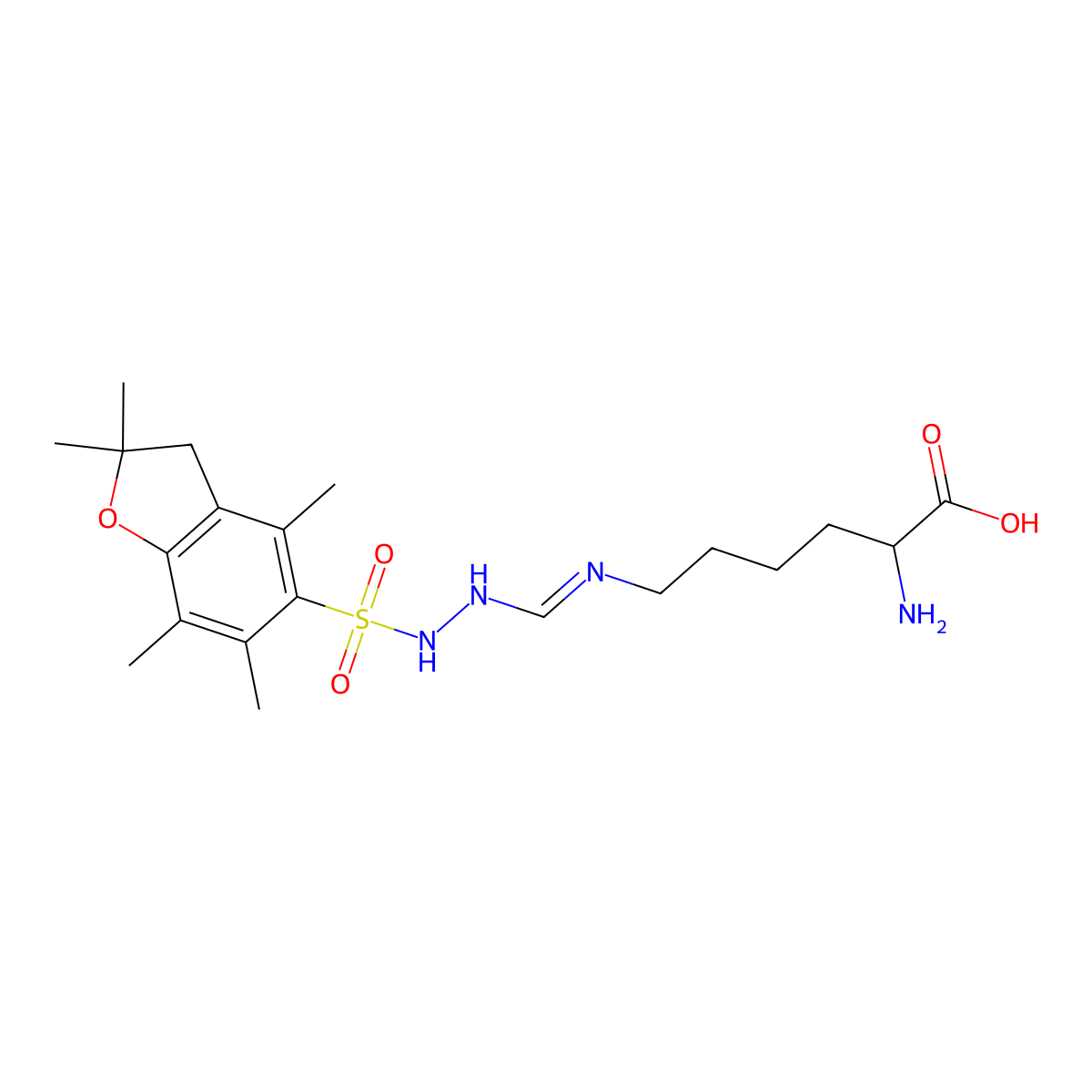 H-HomoArg(Pbf)-OH molecular structure, CAS 1657000-72-0