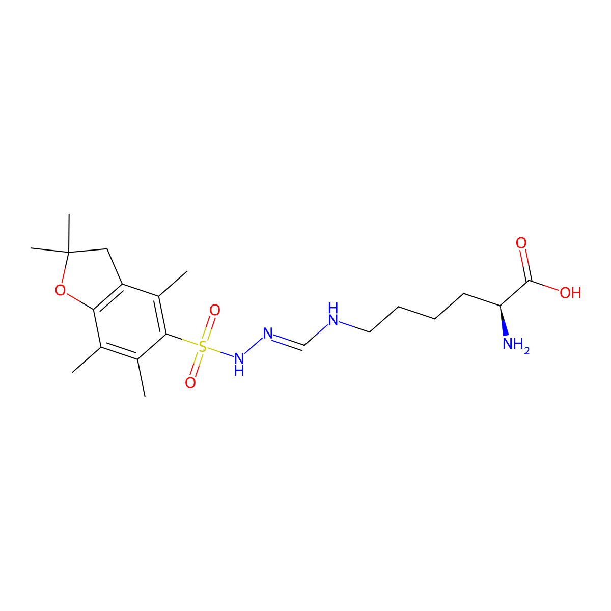 H-HomoArg(Pbf)-OH molecular structure, CAS 1657000-72-0