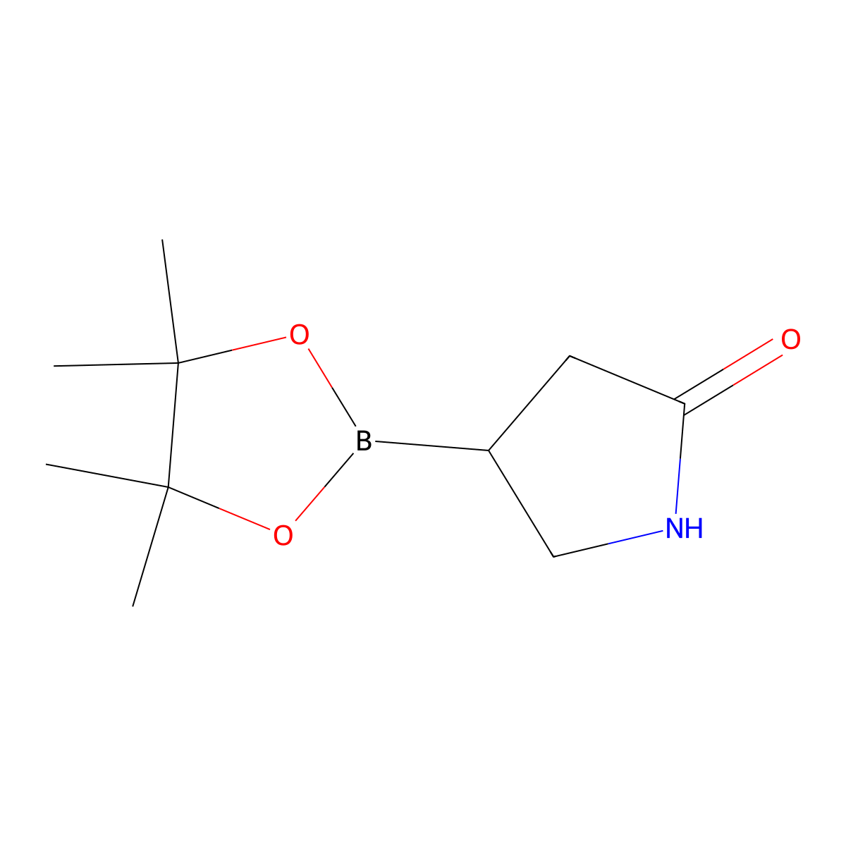 4-(4,4,5,5-Tetramethyl-1,3,2-dioxaborolan-2-yl)pyrrolidin-2-one molecular structure, CAS 1657004-39-1