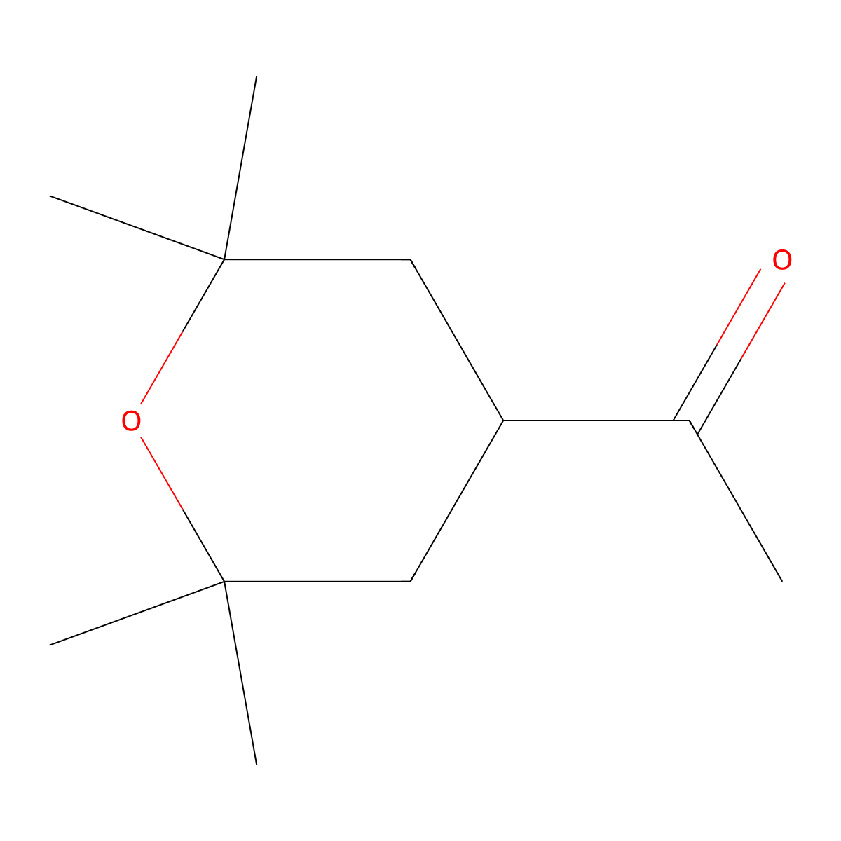 1-(2,2,6,6-tetramethyltetrahydro-2H-pyran-4-yl)ethanone molecular structure, CAS 1657017-20-3
