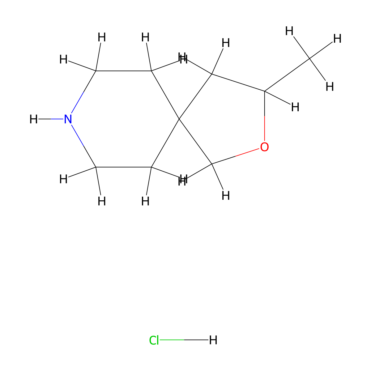 3-Methyl-2-oxa-8-azaspiro[4.5]decane hydrochloride molecular structure, CAS 1657033-36-7