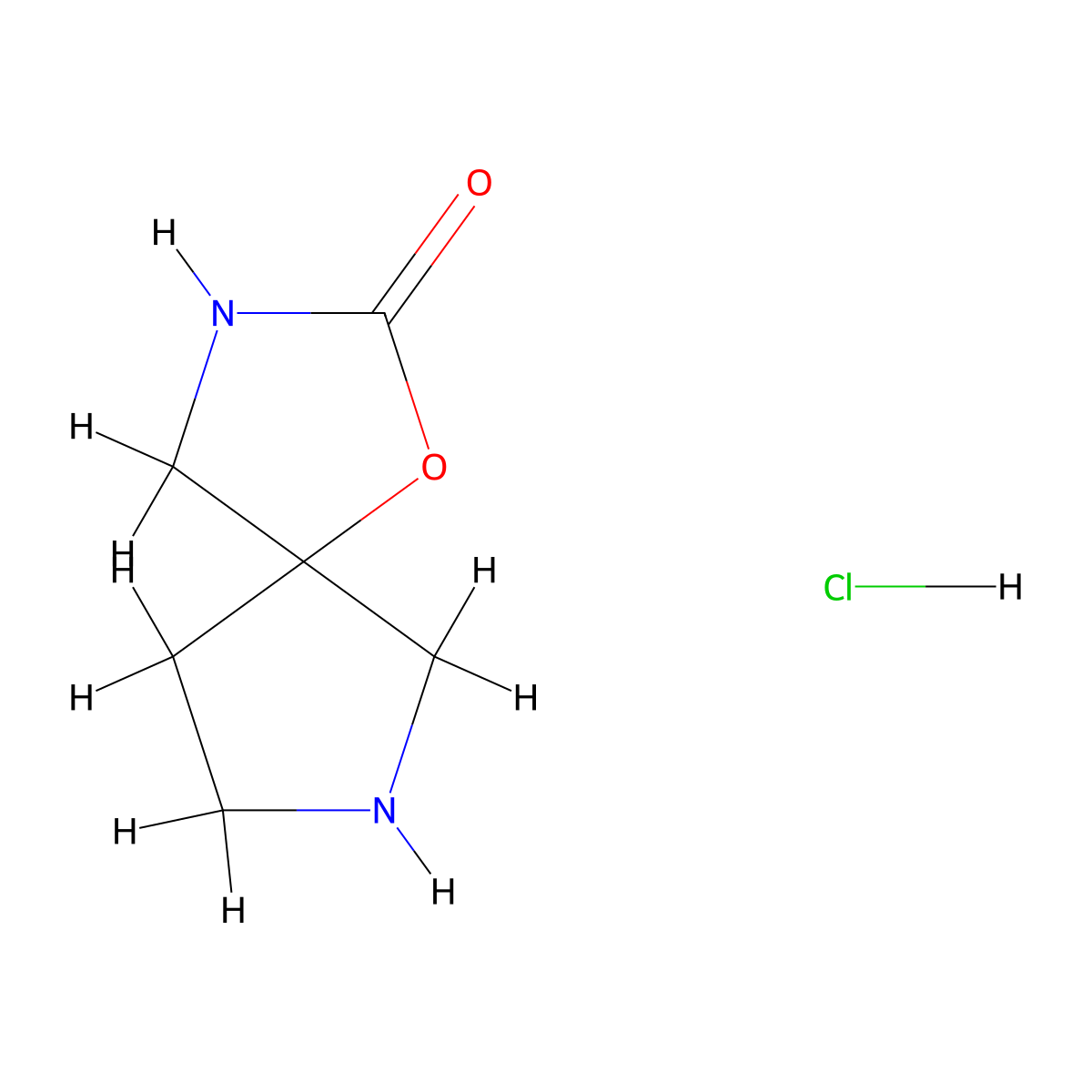 1-Oxa-3,7-diazaspiro[4.4]nonan-2-one hydrochloride molecular structure, CAS 1657033-44-7