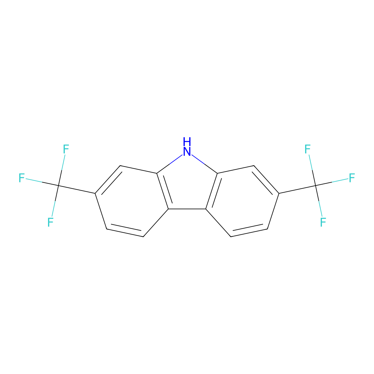 2,7-Bis(trifluoromethyl)-9H-carbazole molecular structure, CAS 1657076-40-8