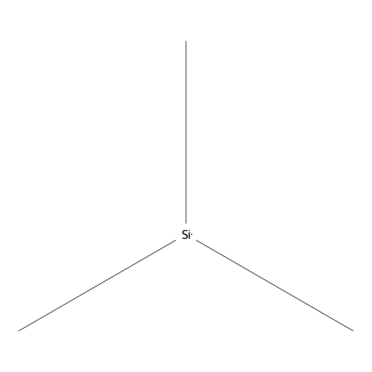 Trimethylsilyl radical molecular structure, CAS 16571-41-8