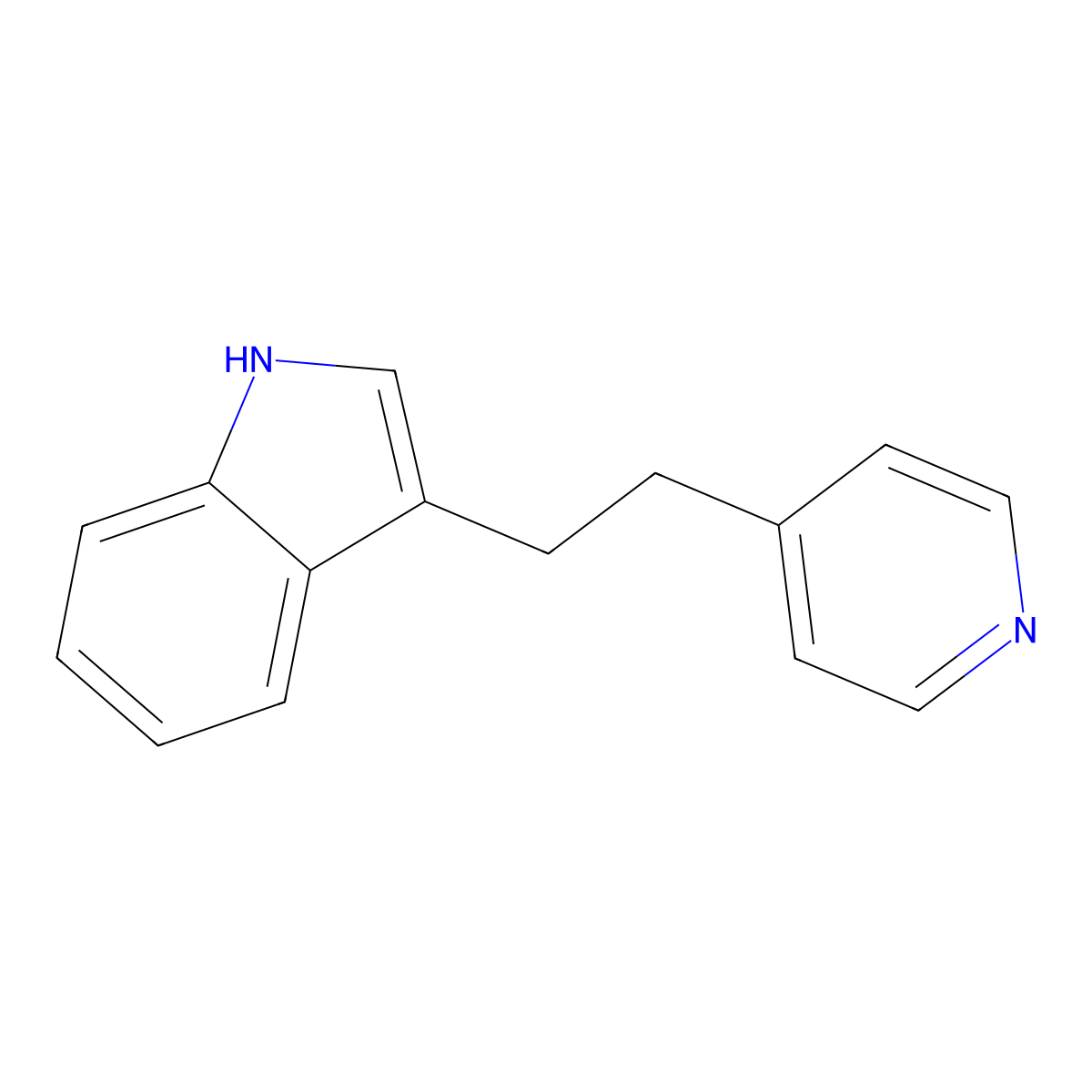 3-(2-(4-Pyridyl)ethyl)indole molecular structure, CAS 16571-49-6