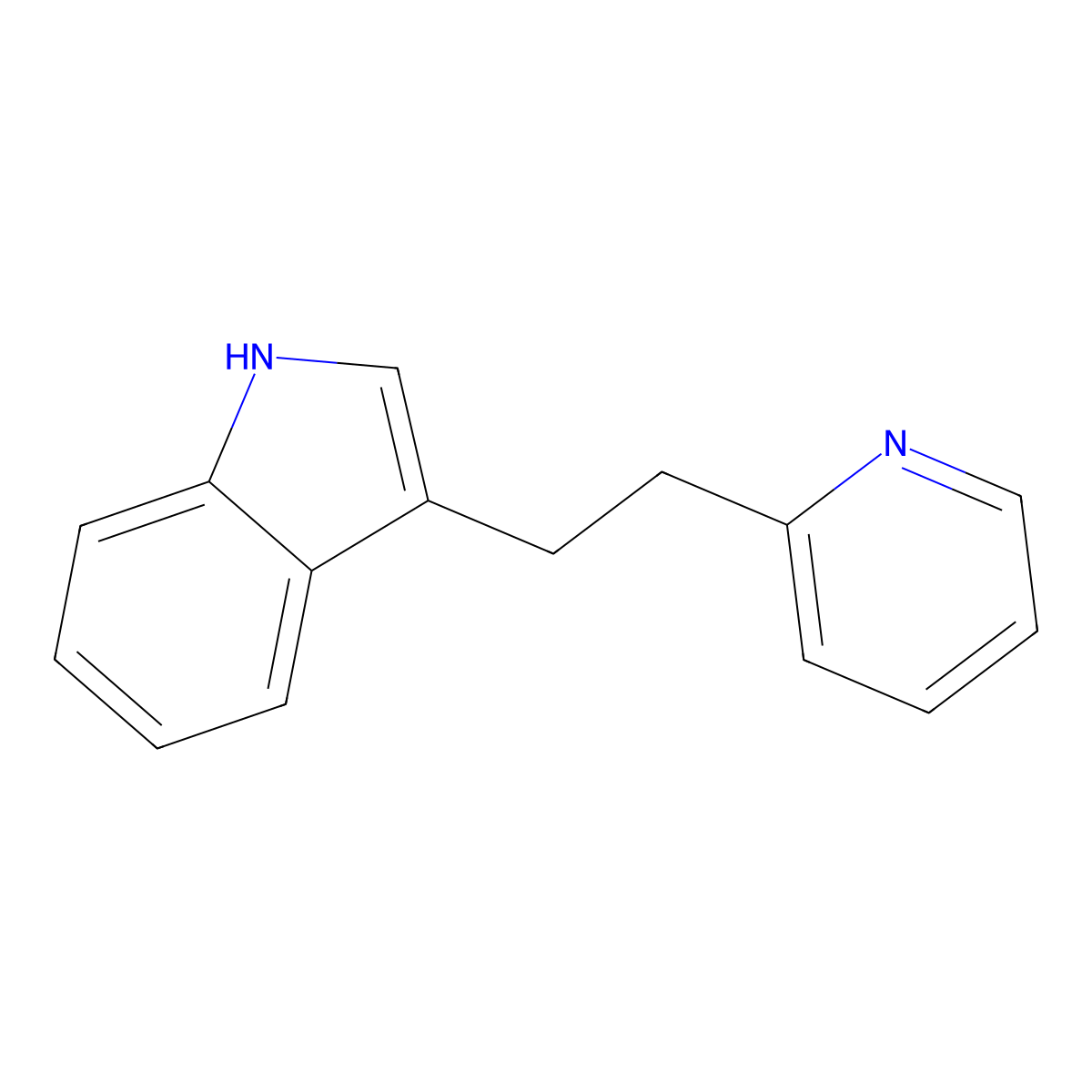 3-(2-(2-Pyridyl)ethyl)indole molecular structure, CAS 16571-51-0