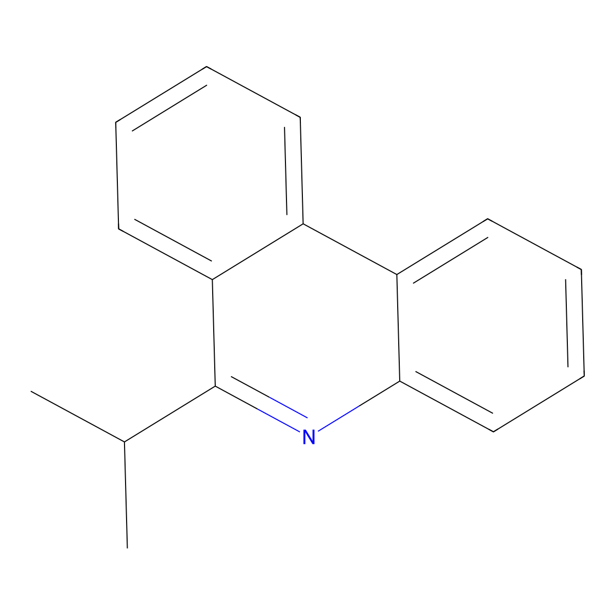 6-Isopropylphenanthridine molecular structure, CAS 16573-52-7