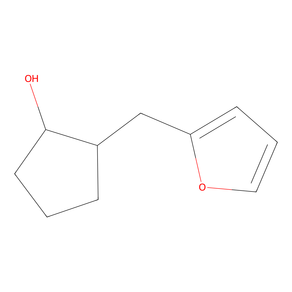2-(Furan-2-ylmethyl)cyclopentan-1-ol molecular structure, CAS 16573-61-8