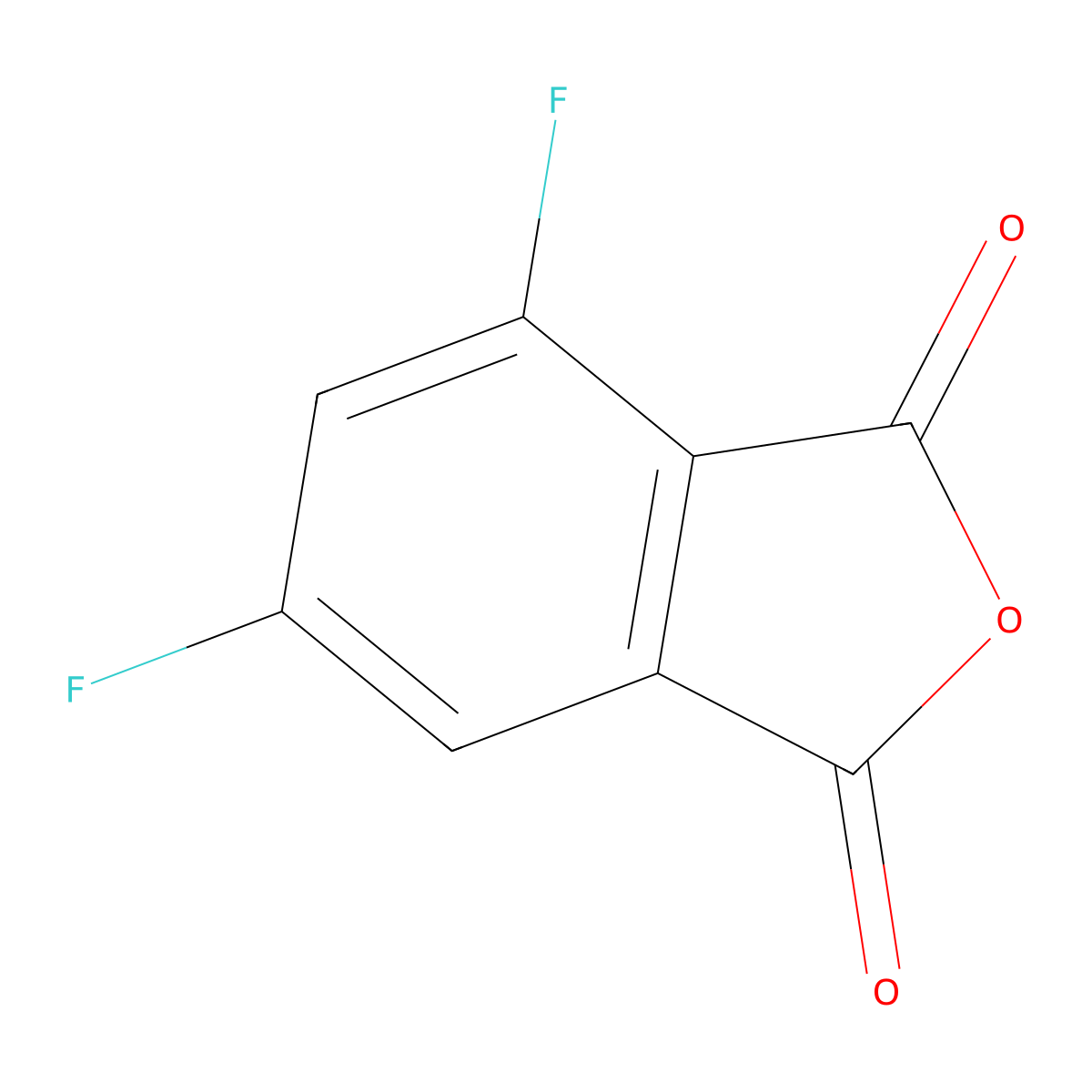 4,6-Difluoroisobenzofuran-1,3-dione molecular structure, CAS 165730-63-2