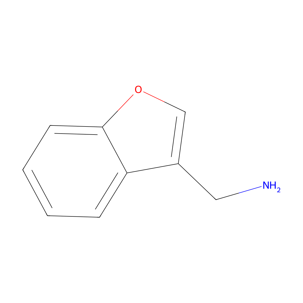 1-(1-Benzofuran-3-yl)methanamine molecular structure, CAS 165735-63-7