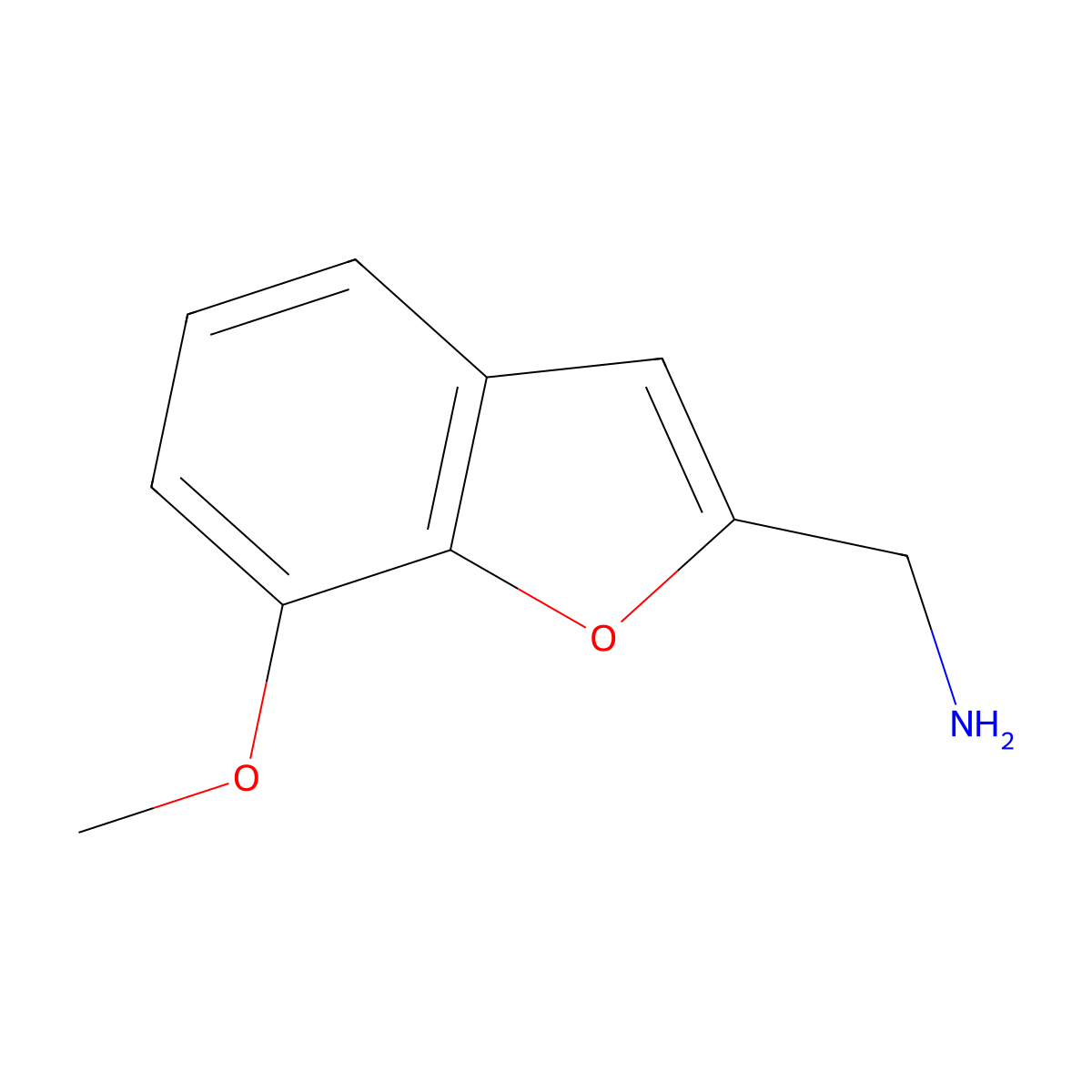 (7-Methoxy-1-benzofuran-2-yl)methanamine molecular structure, CAS 165735-70-6