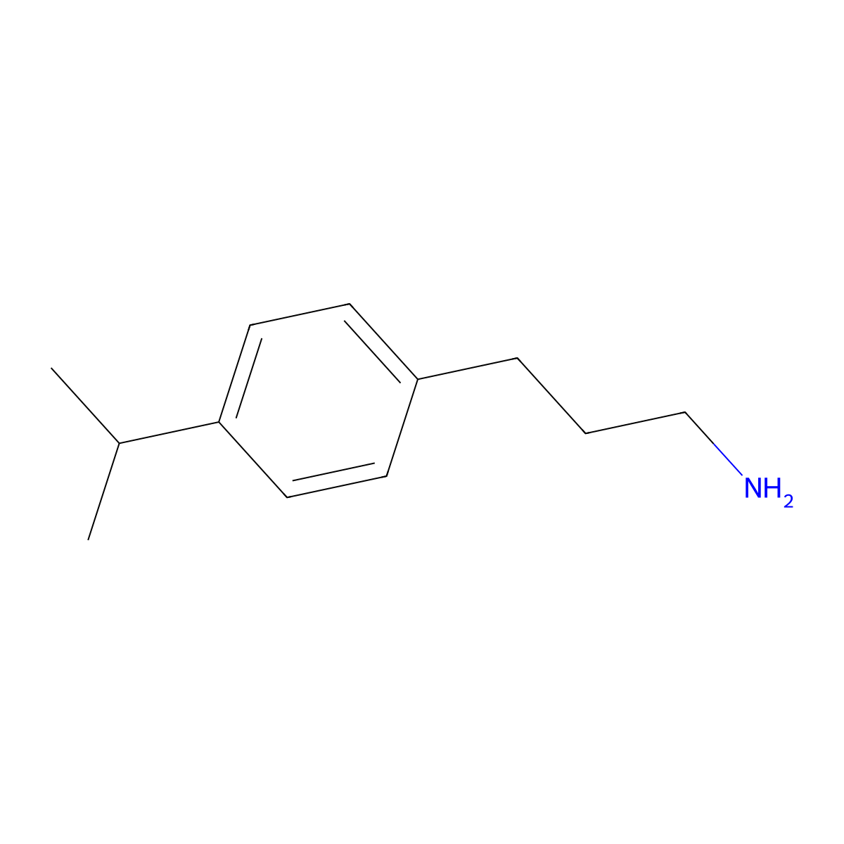 3-[4-(Propan-2-yl)phenyl]propan-1-amine molecular structure, CAS 165736-01-6
