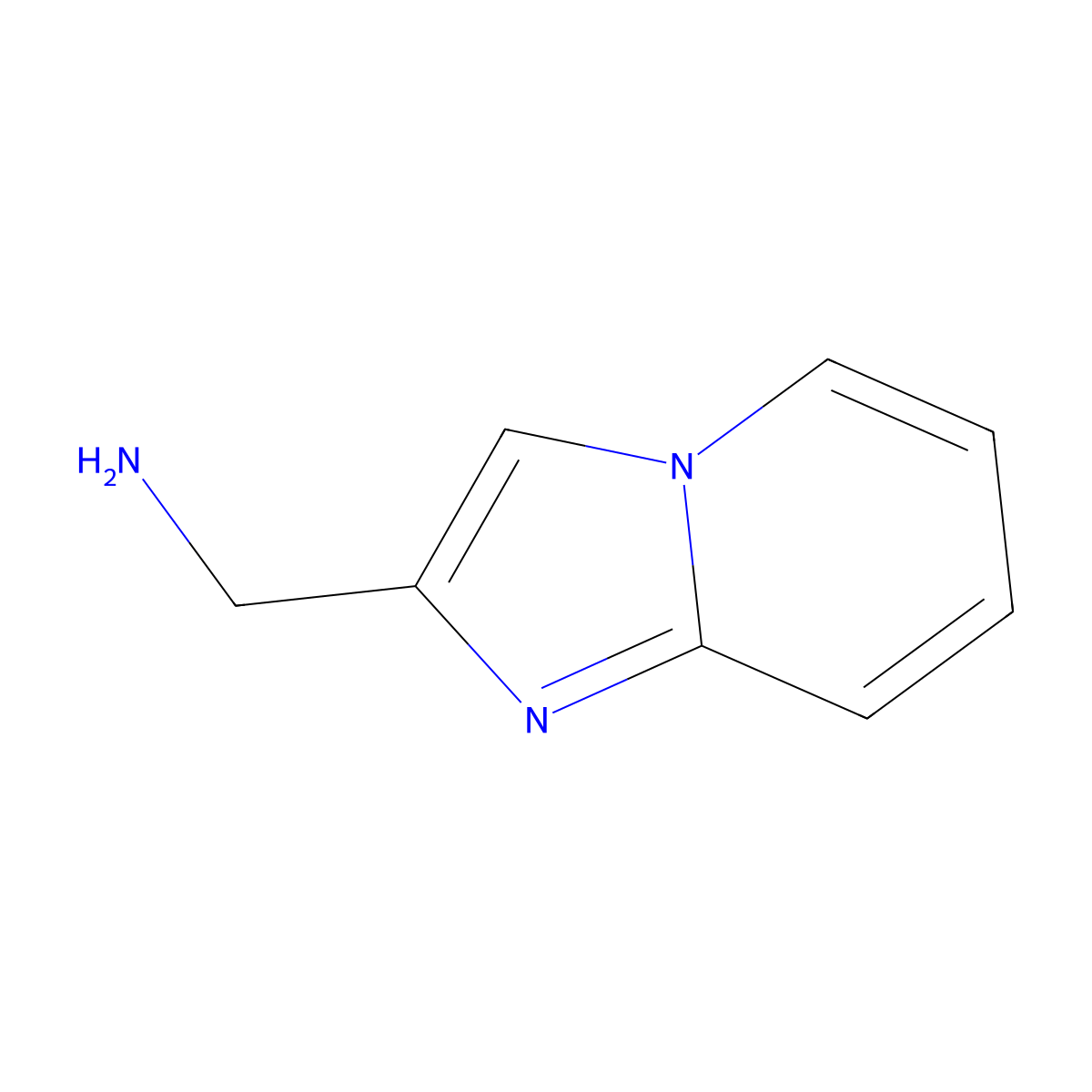 Imidazo[1,2-a]pyridin-2-ylmethanamine molecular structure, CAS 165736-20-9