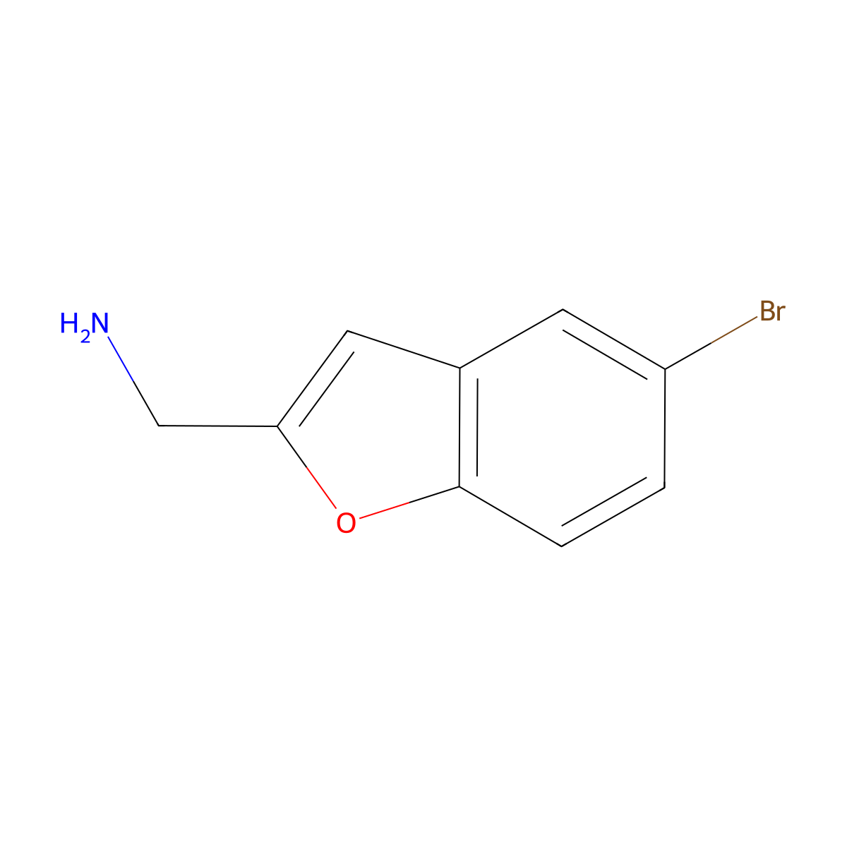 (5-Bromobenzo[b]furan-2-yl)methylamine molecular structure, CAS 165736-51-6