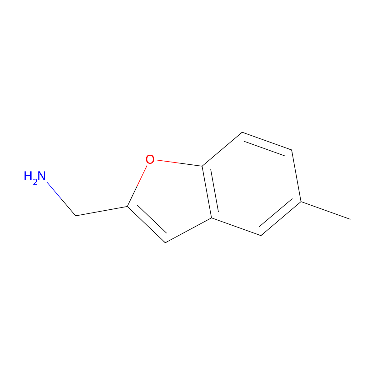 (5-Methyl-1-benzofuran-2-yl)methanamine molecular structure, CAS 165737-47-3