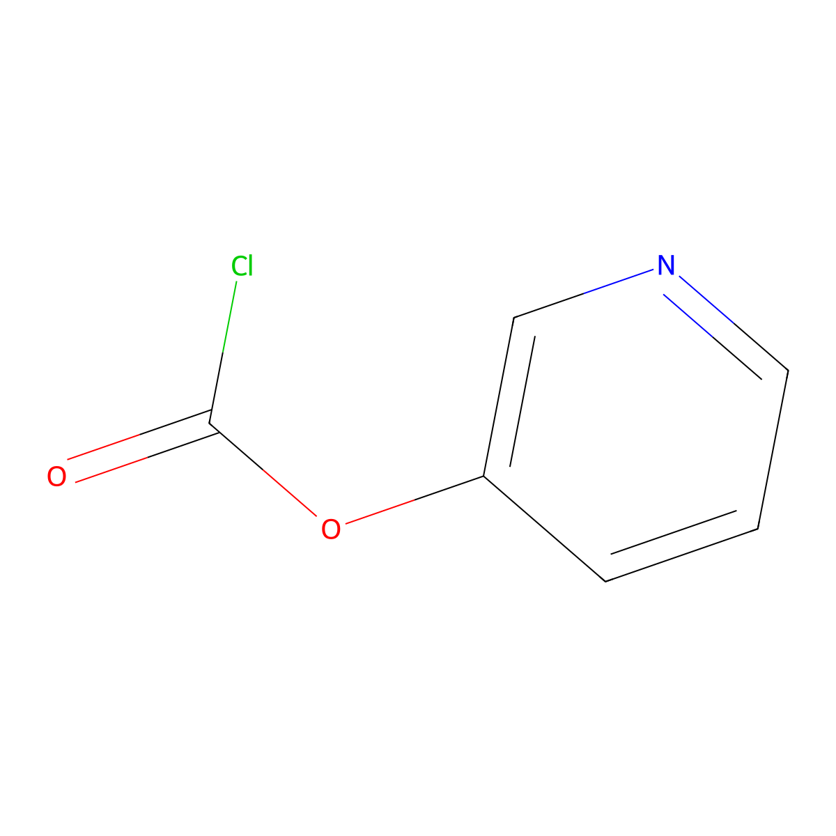 Pyridin-3-yl chloroformate molecular structure, CAS 165739-74-2