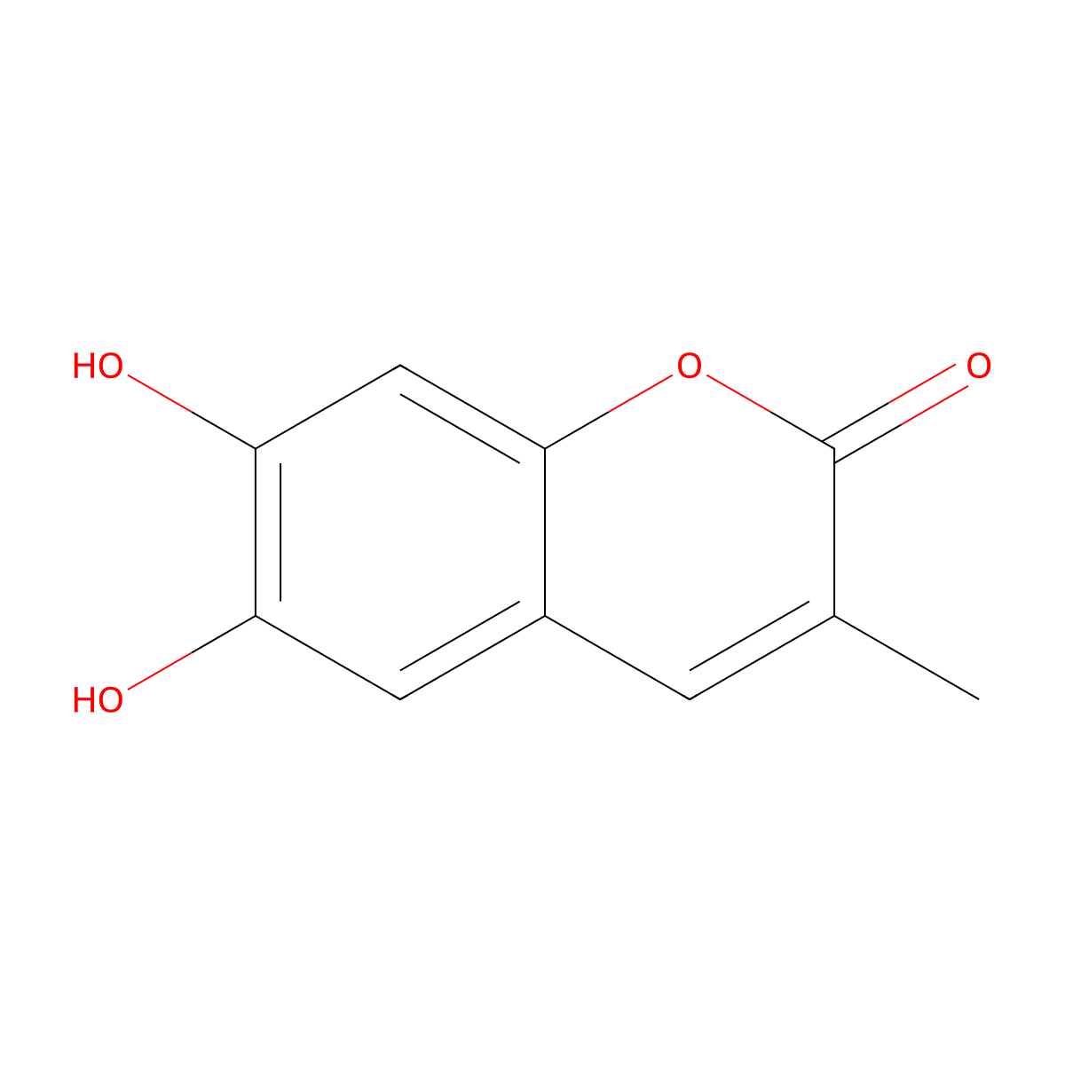 6,7-dihydroxy-3-methyl-2H-chromen-2-one molecular structure, CAS 16574-10-0