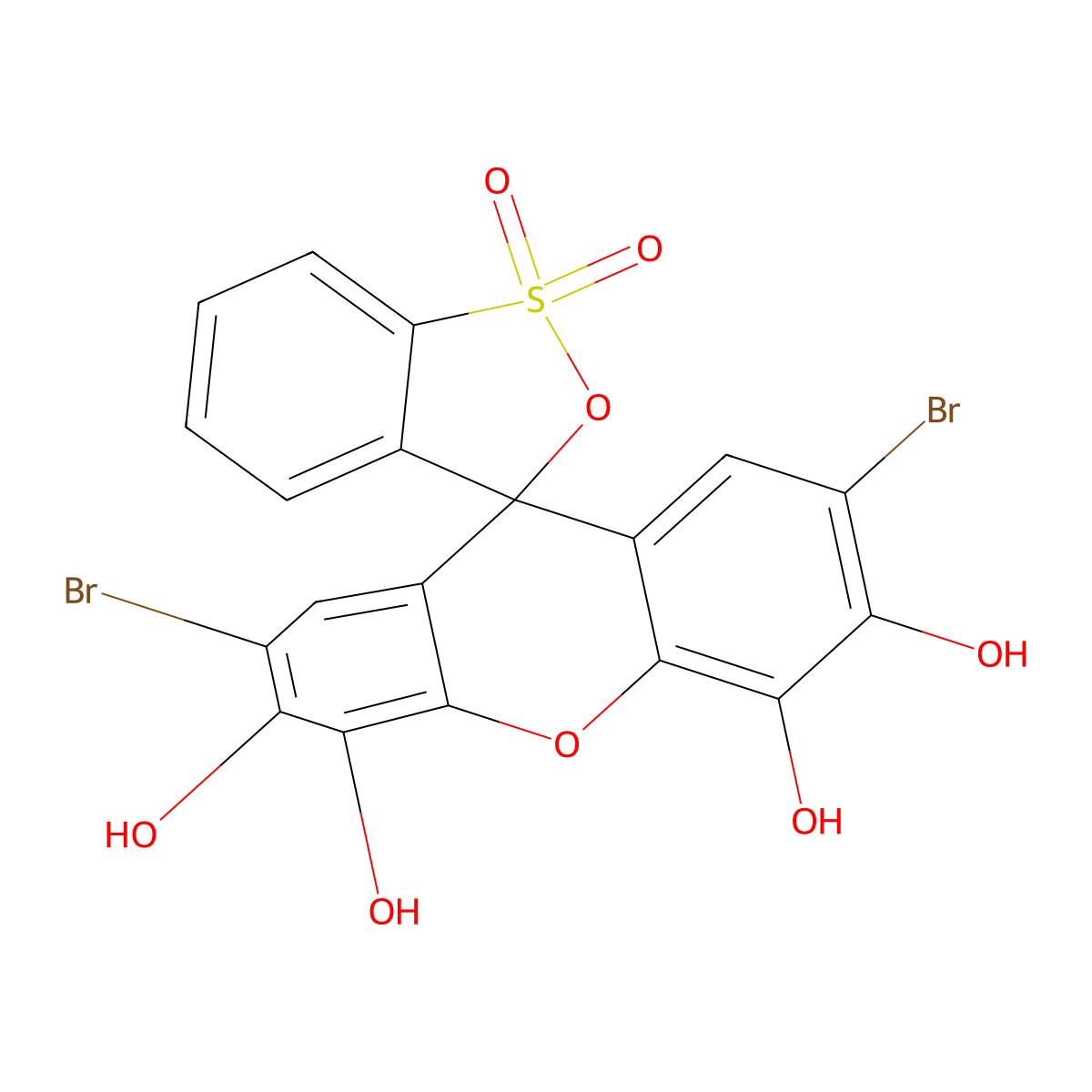 Bromopyrogallol Red molecular structure, CAS 16574-43-9