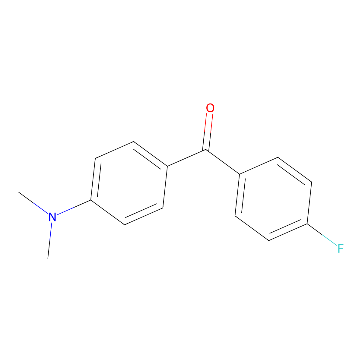[4-(Dimethylamino)phenyl](4-fluorophenyl)methanone molecular structure, CAS 16574-54-2