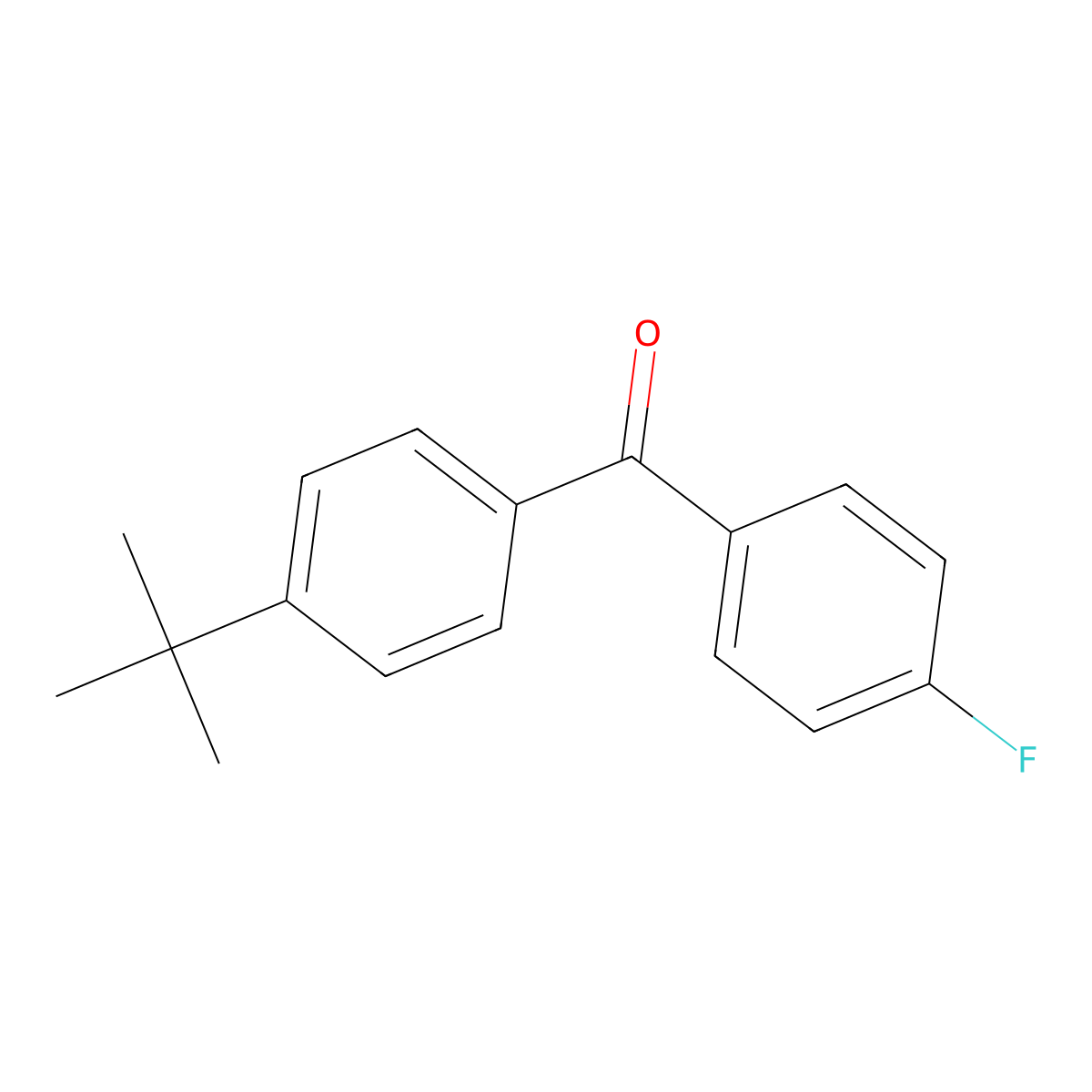 4-Tert-butyl-4'-fluorobenzophenone molecular structure, CAS 16574-58-6