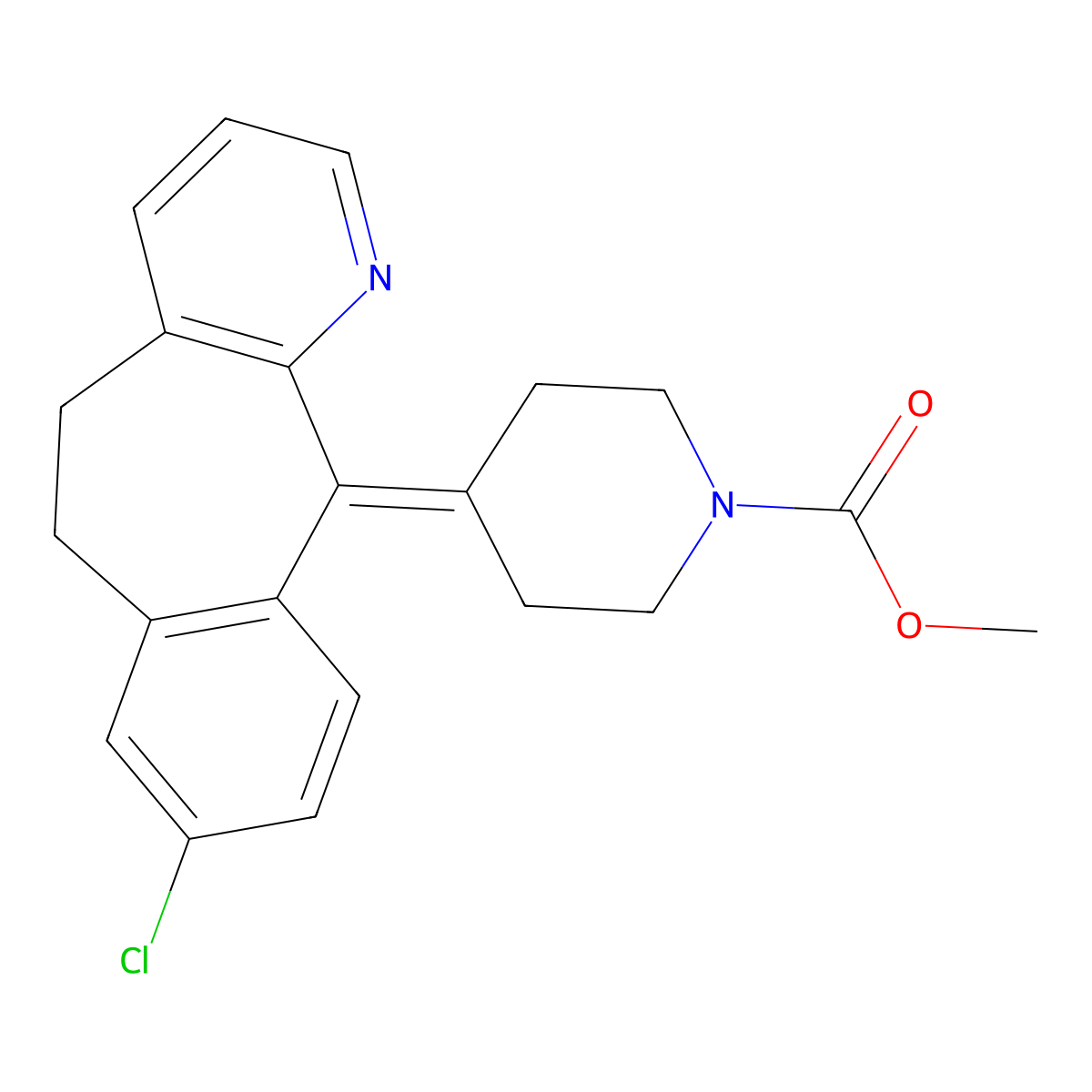Desloratadine N-Carboxylic Acid Methyl Ester molecular structure, CAS 165740-03-4