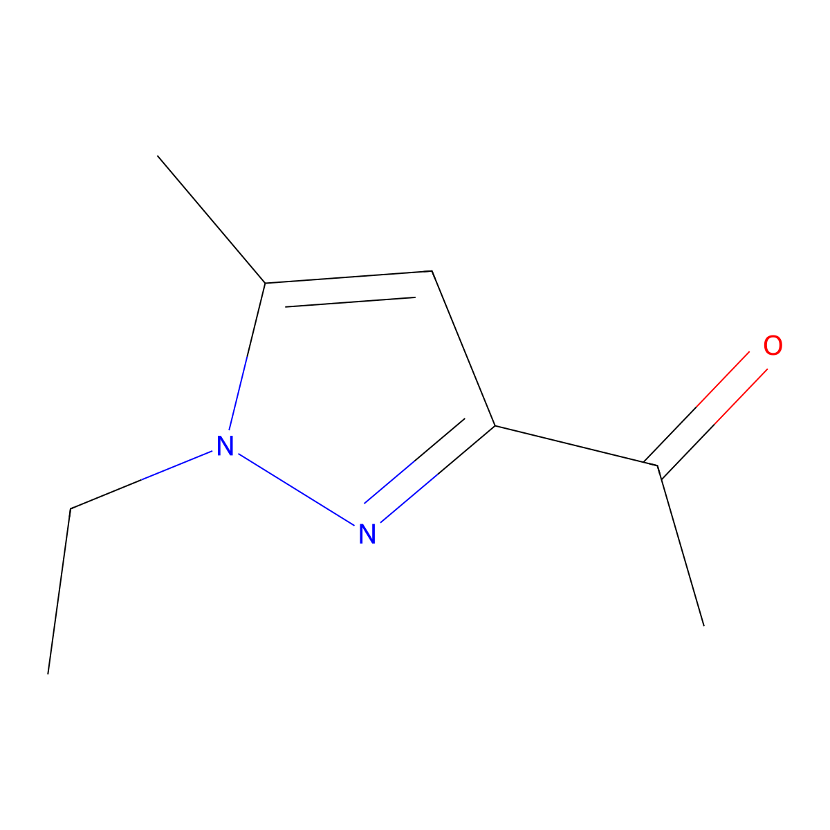 1-(1-Ethyl-5-methyl-1H-pyrazol-3-yl)ethanone molecular structure, CAS 165743-69-1