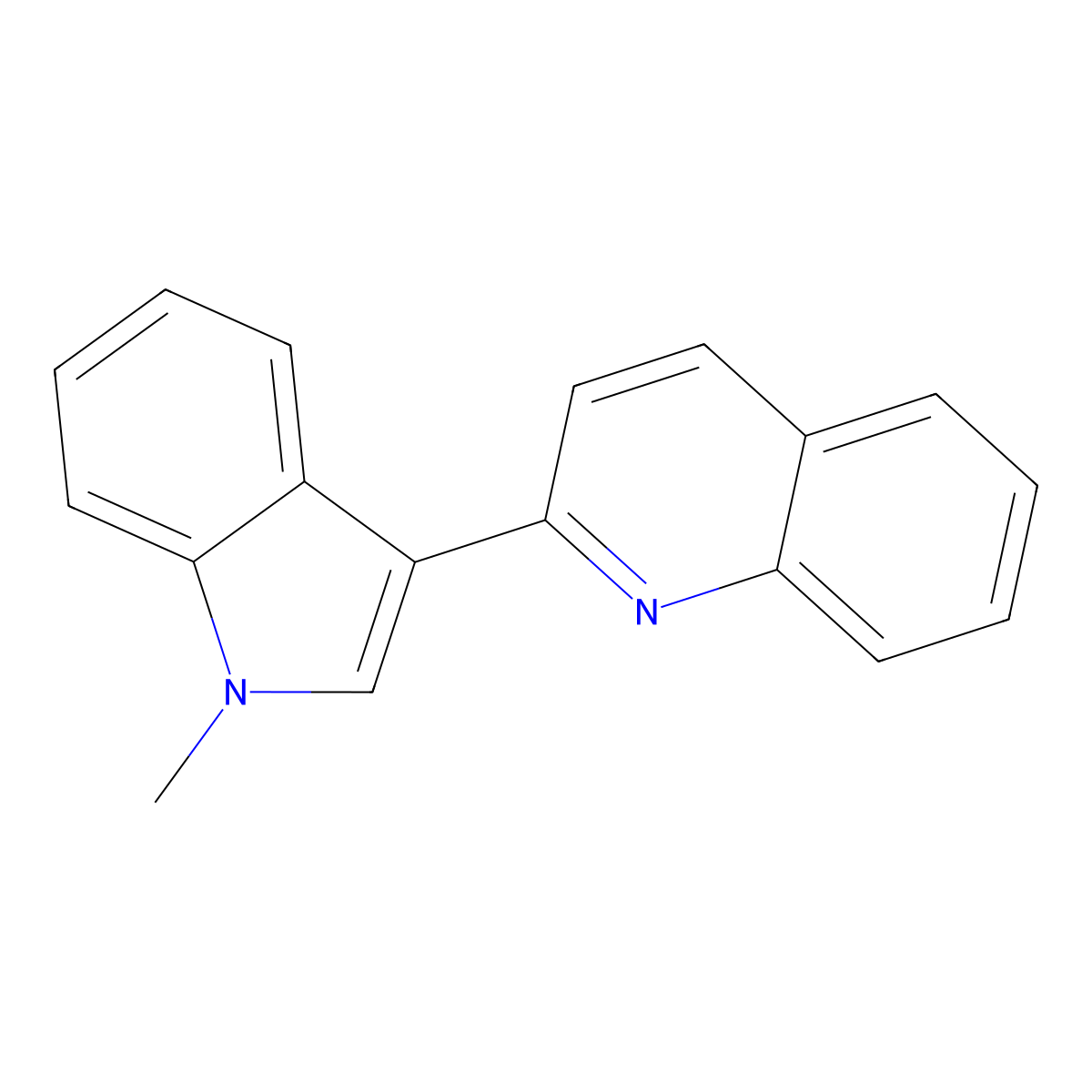 2-(1-Methyl-1H-indol-3-yl)quinoline molecular structure, CAS 16575-92-1