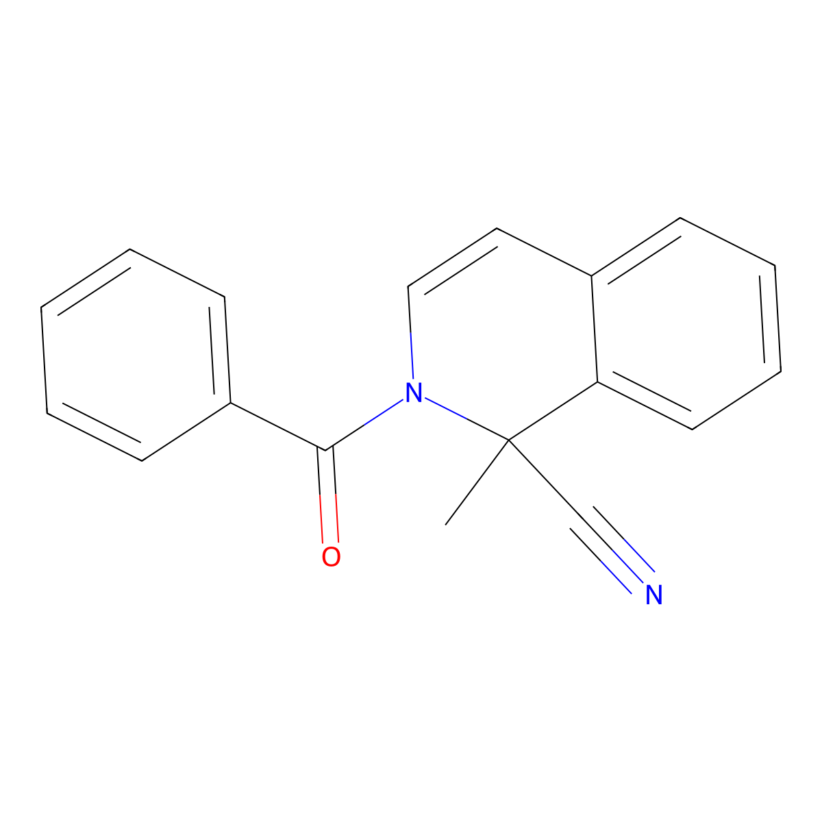2-Benzoyl-1-methylisoquinoline-1-carbonitrile molecular structure, CAS 16576-32-2